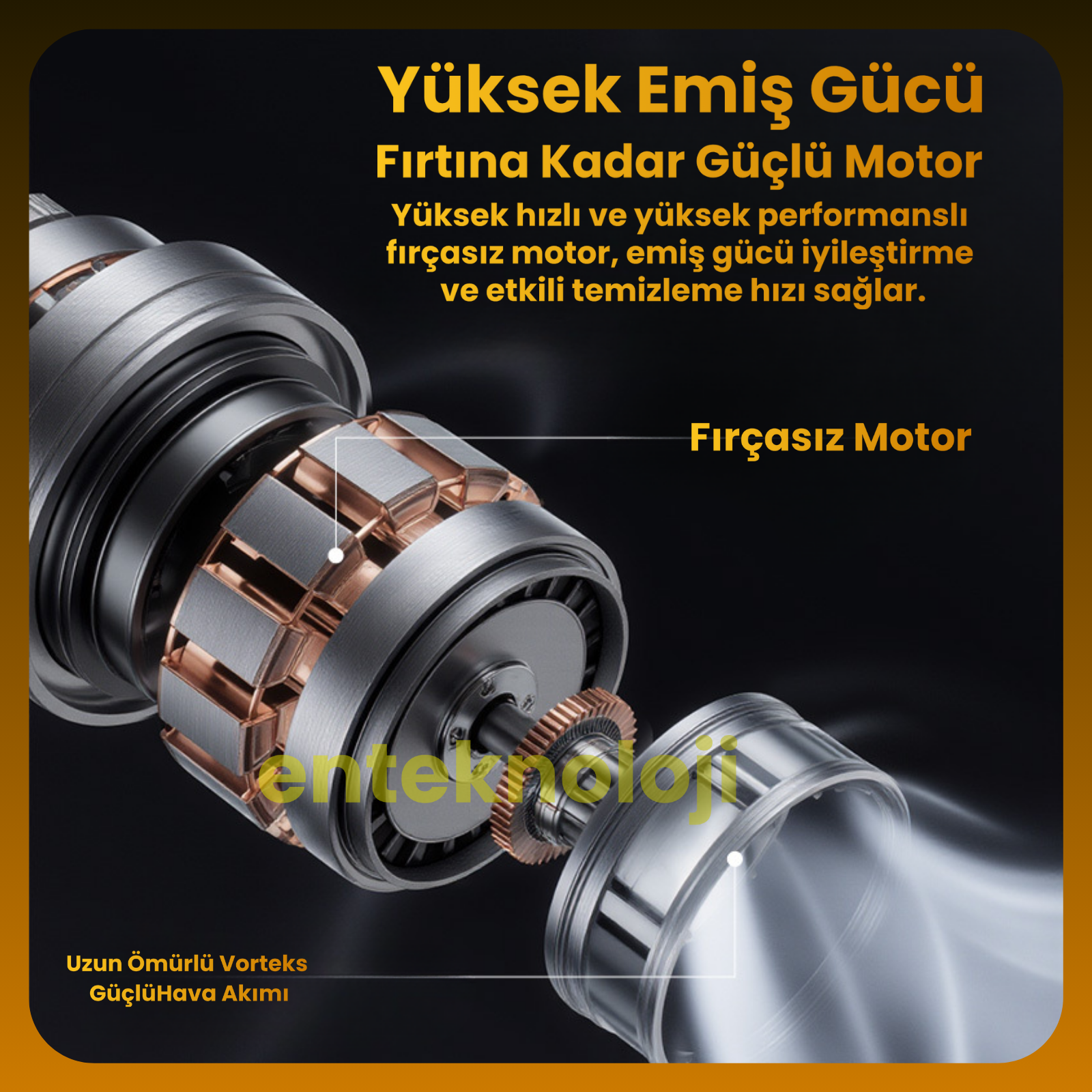 Harvox Araç İçi Süpürgesi HXVC-003 (Sarı - Siyah)