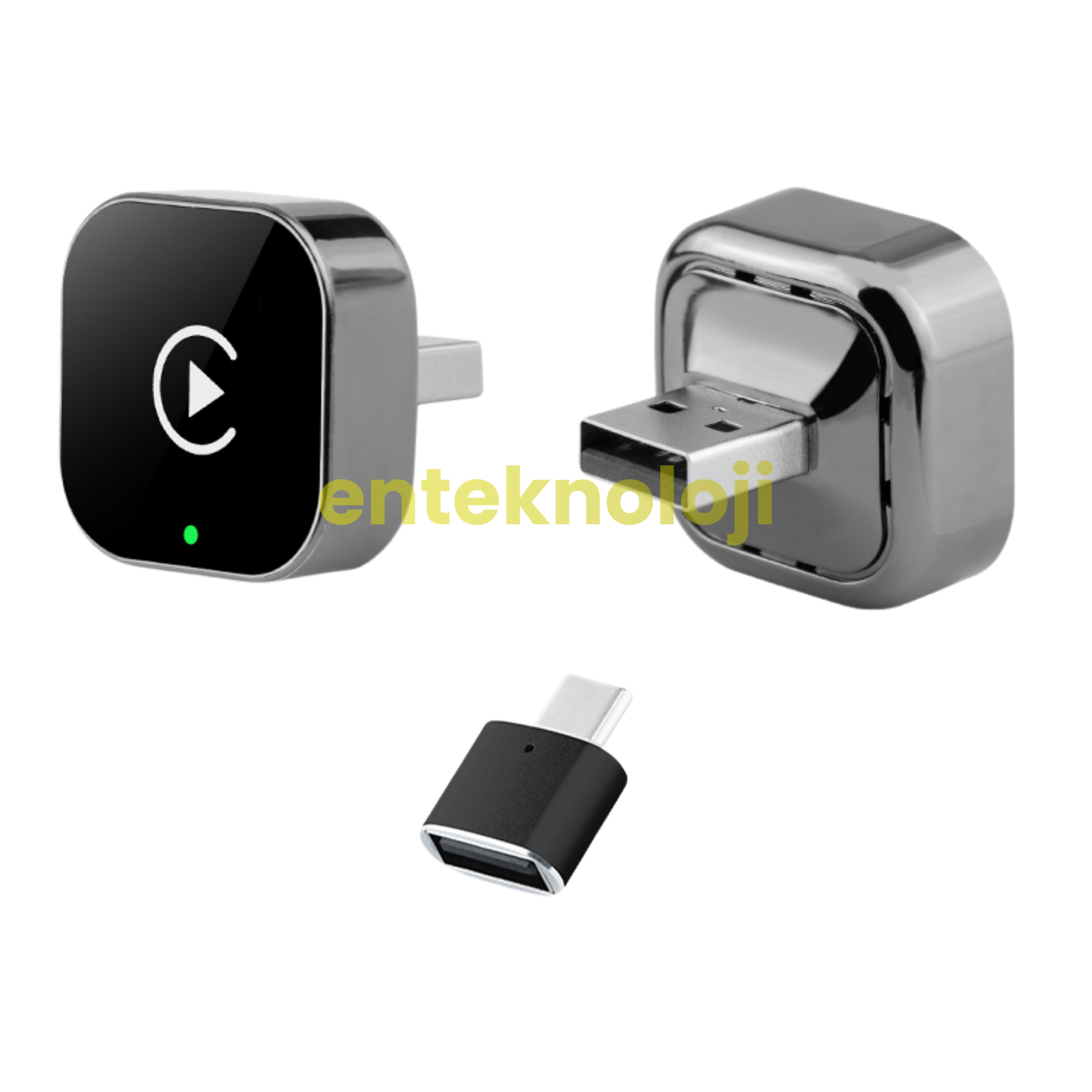 Usb 2in1 Converter Kablosuz CarPlay Apple ve Android Uyumlu
