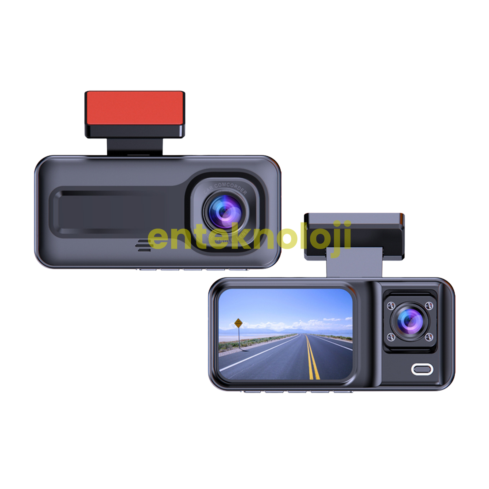 Araç İçi Hd Kamera 3 Kameralı A98 (Arka Görüş Kamerası Hediyeli)