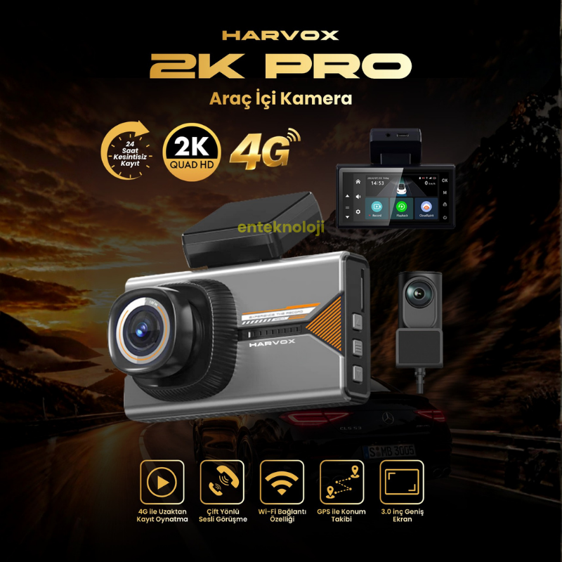 Harvox 2K Pro Araç İçi Kamera
