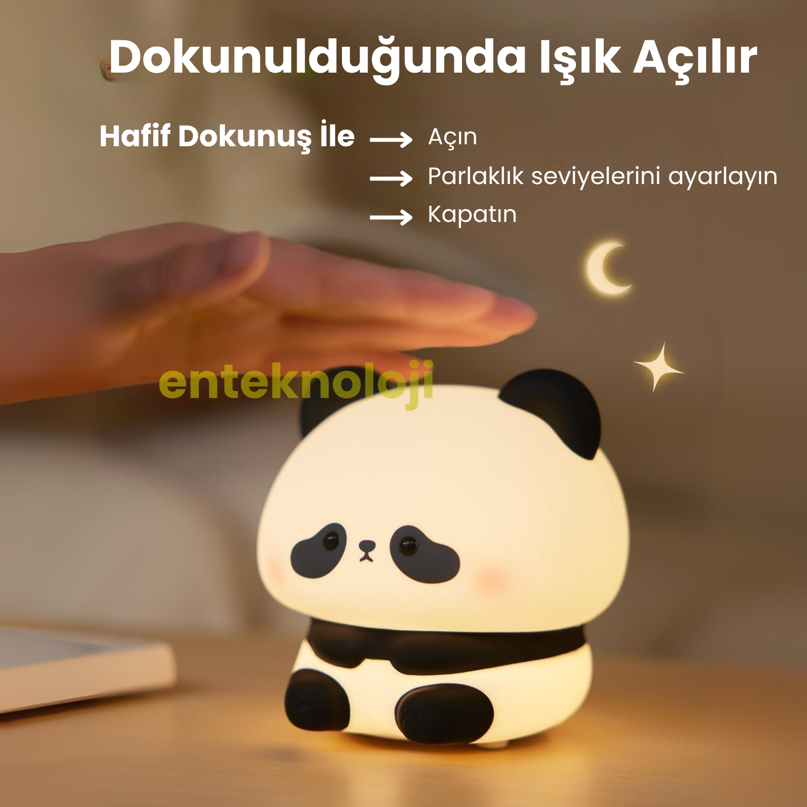 Panda Figürlü Gece Lambası