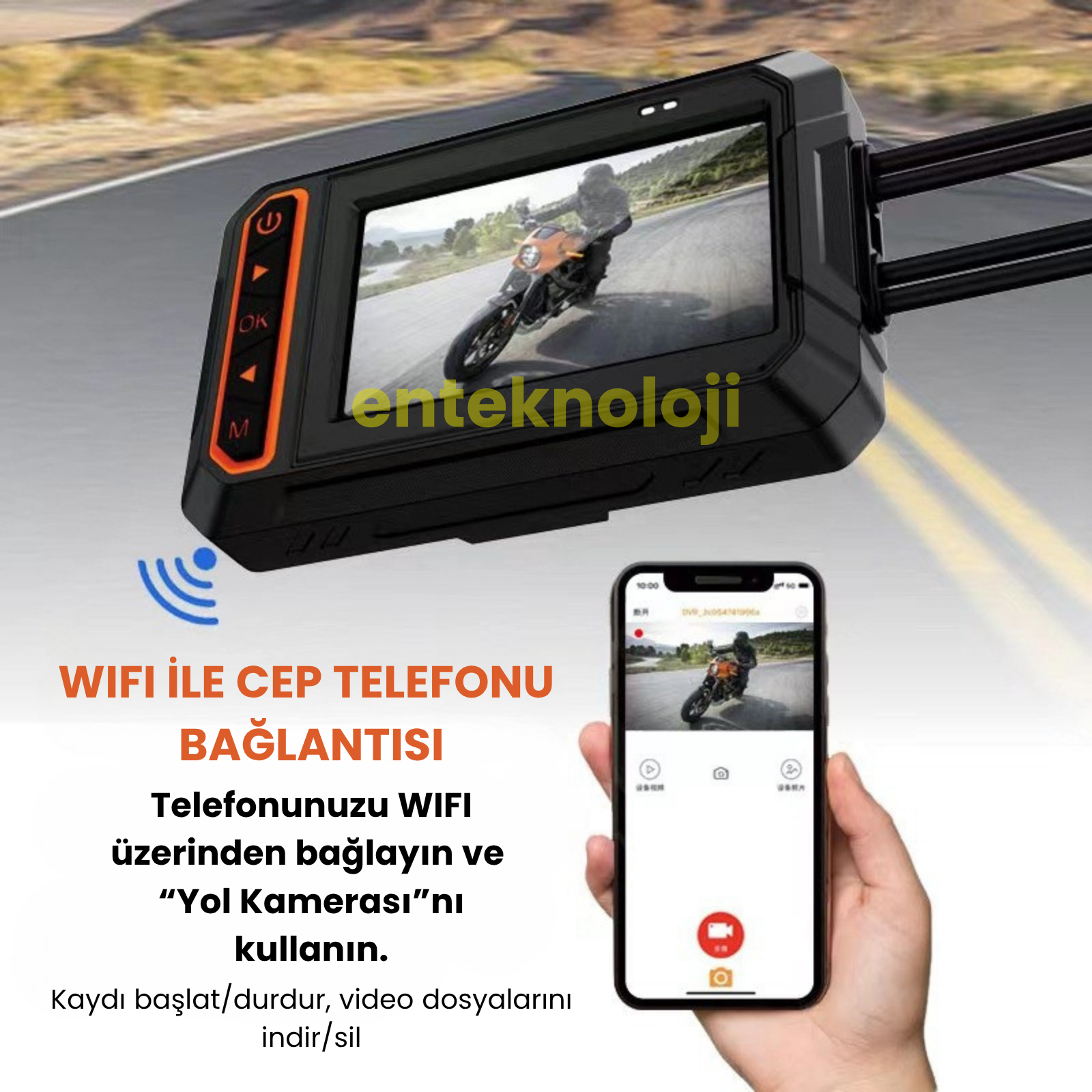 Gps & Monitörlü Motorsiklet Kamerası