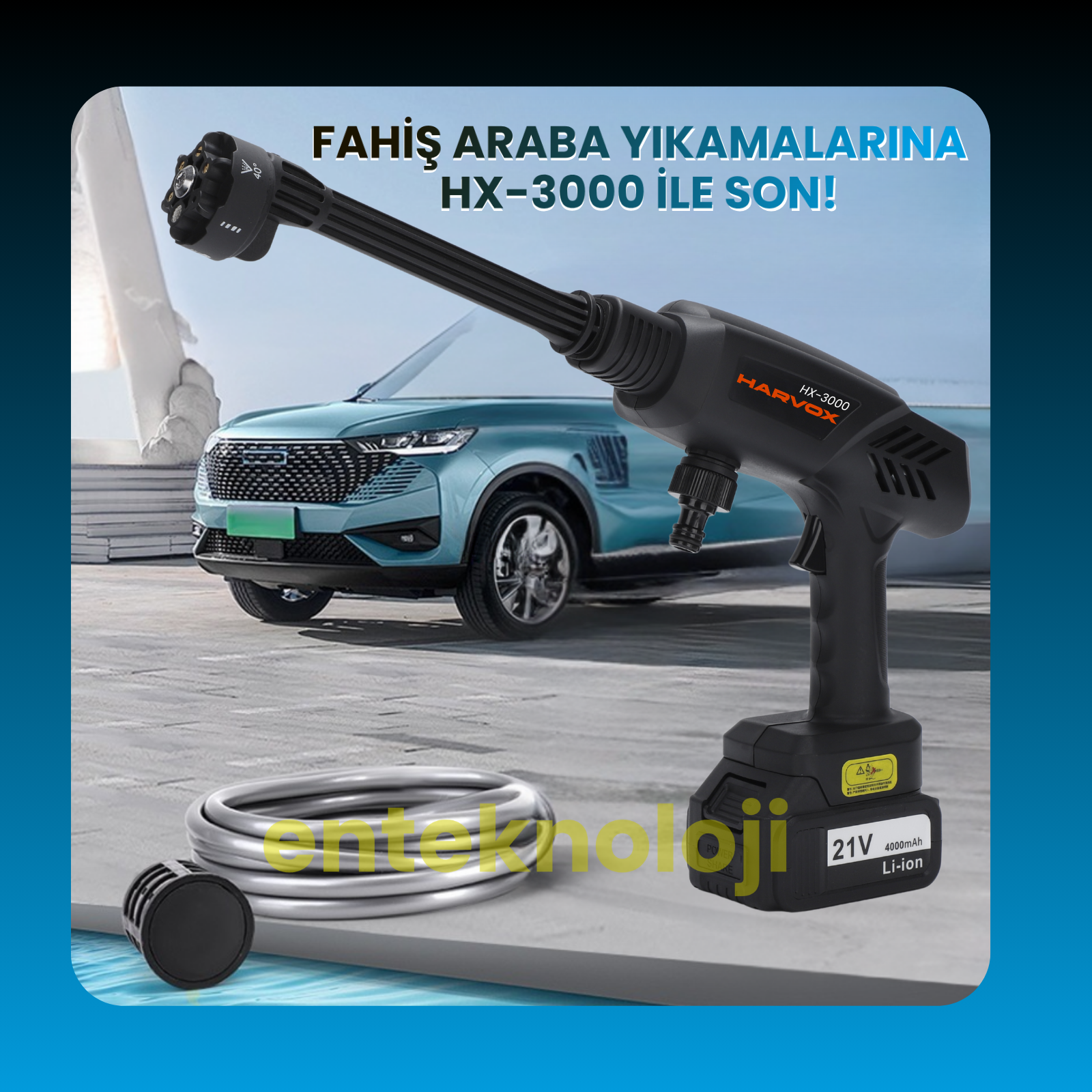 Harvox HX-3000 Yüksek Basınçlı Araç Yıkama Makinesi
