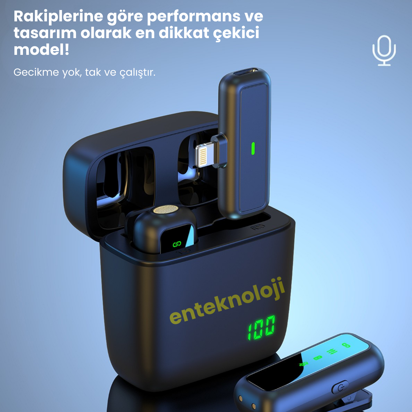 Kablosuz Yaka Mikrofonu Wireless Şarj Kutulu SX-6