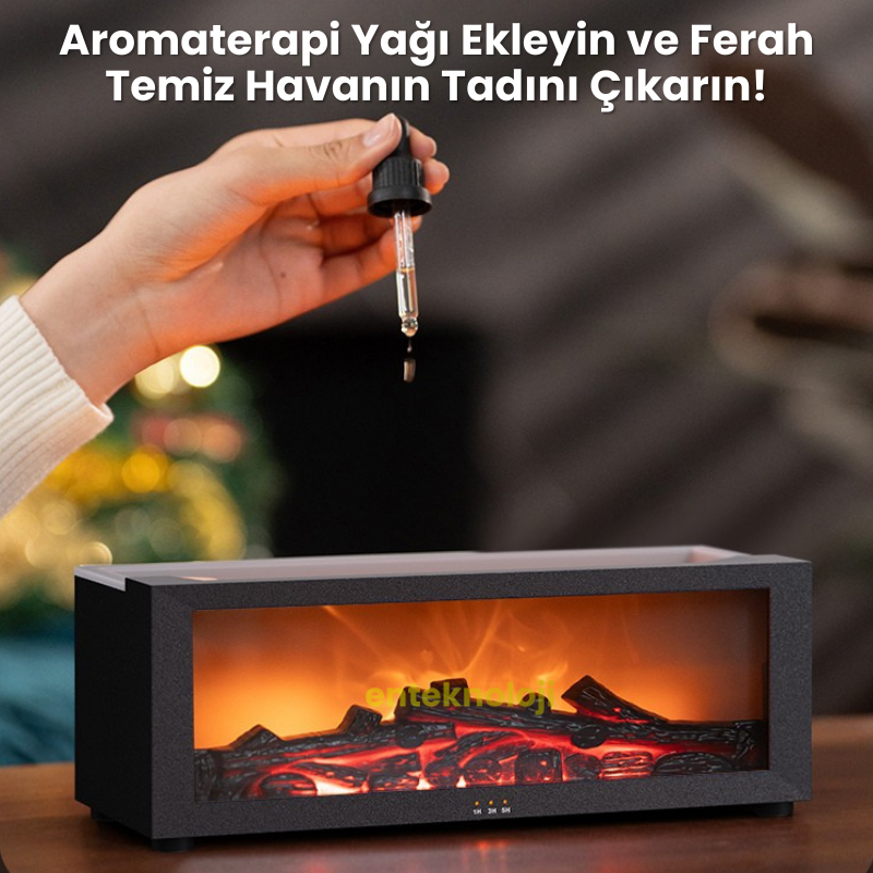 Şömine Efektli Hava Nemlendirici