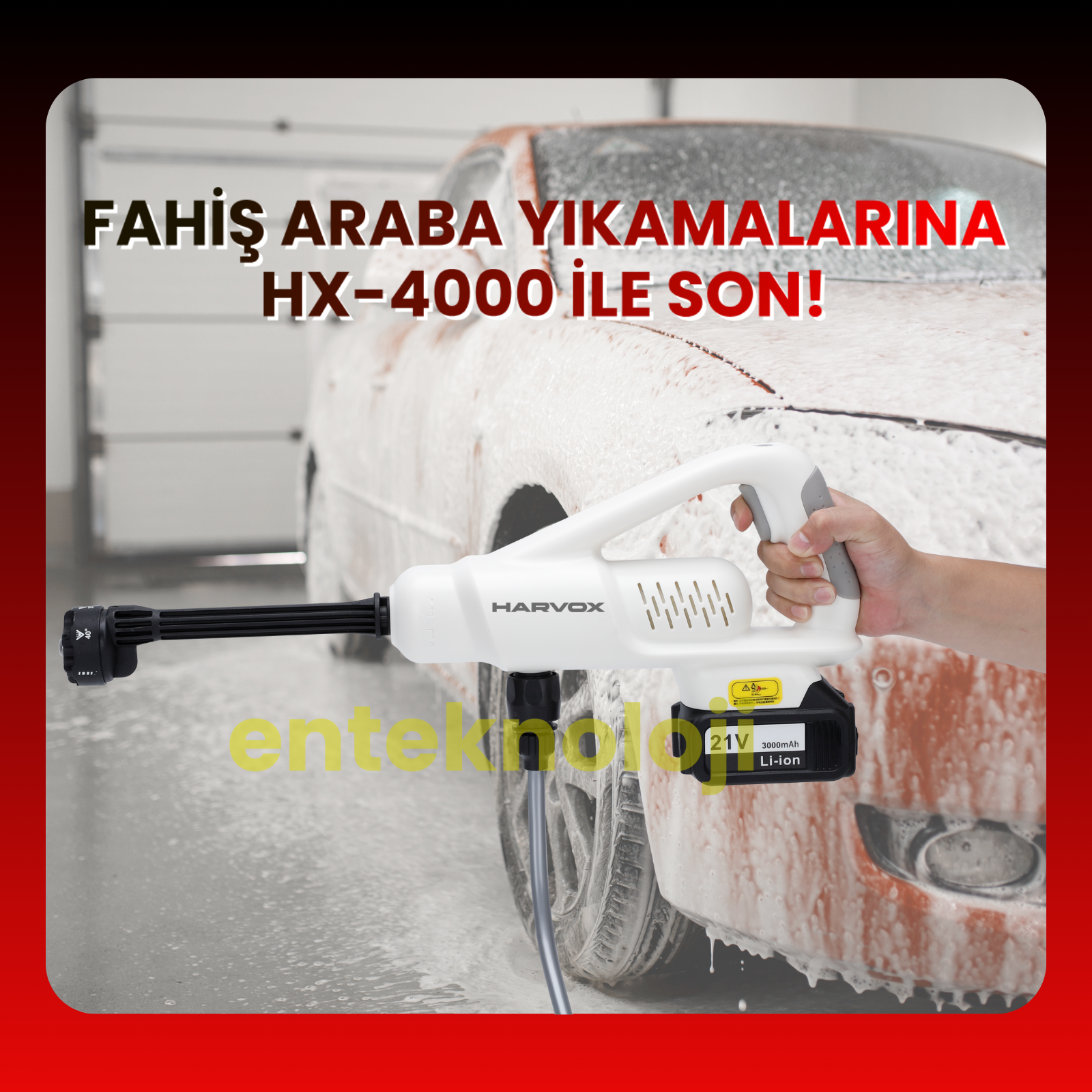 Harvox HX-4000 Yüksek Basınçlı Araç Yıkama Makinesi