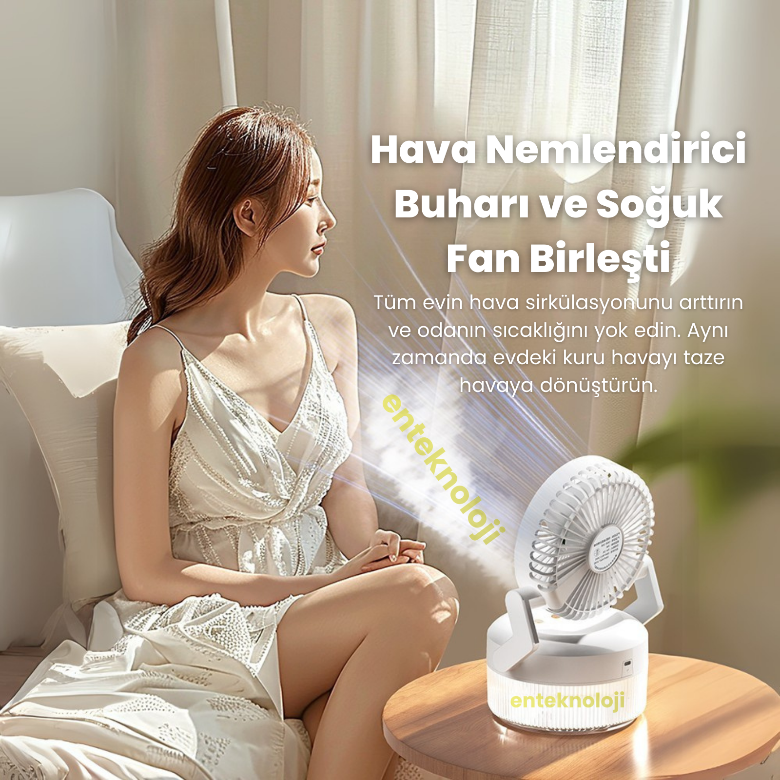 Buhar Üflemeli Mega Fan (Ortam Işıklı)