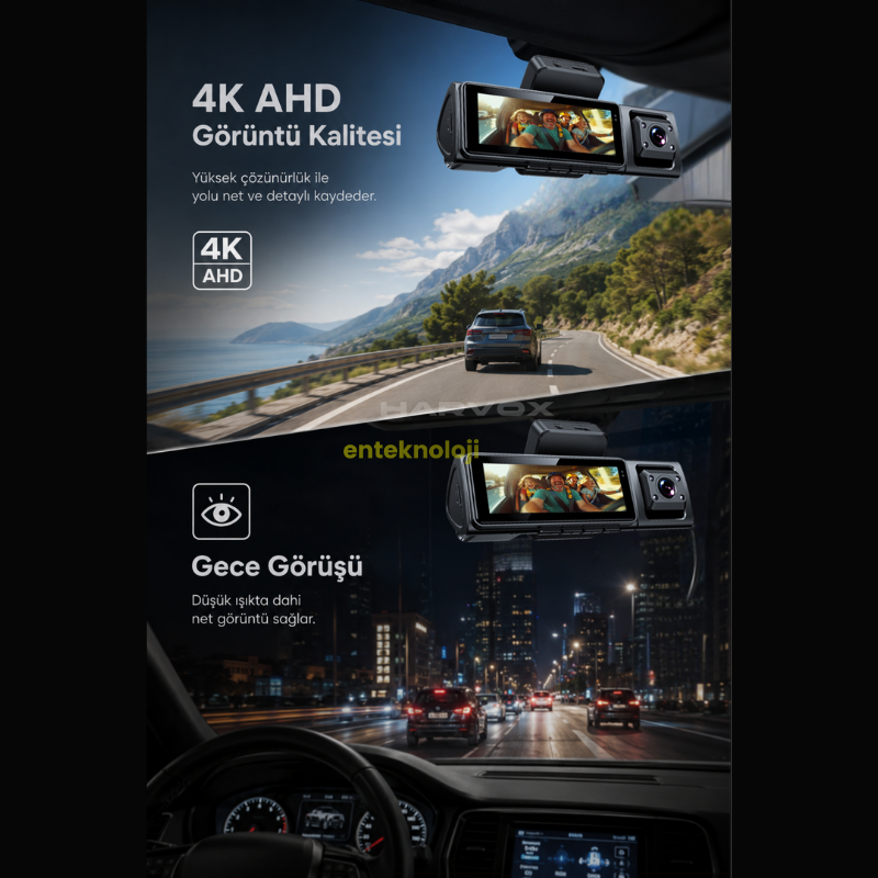 Harvox 4K Max Araç İçi Kamera