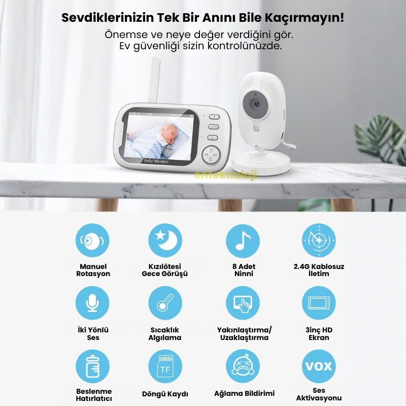LCD Ekranlı Bebek Kamerası BC-001