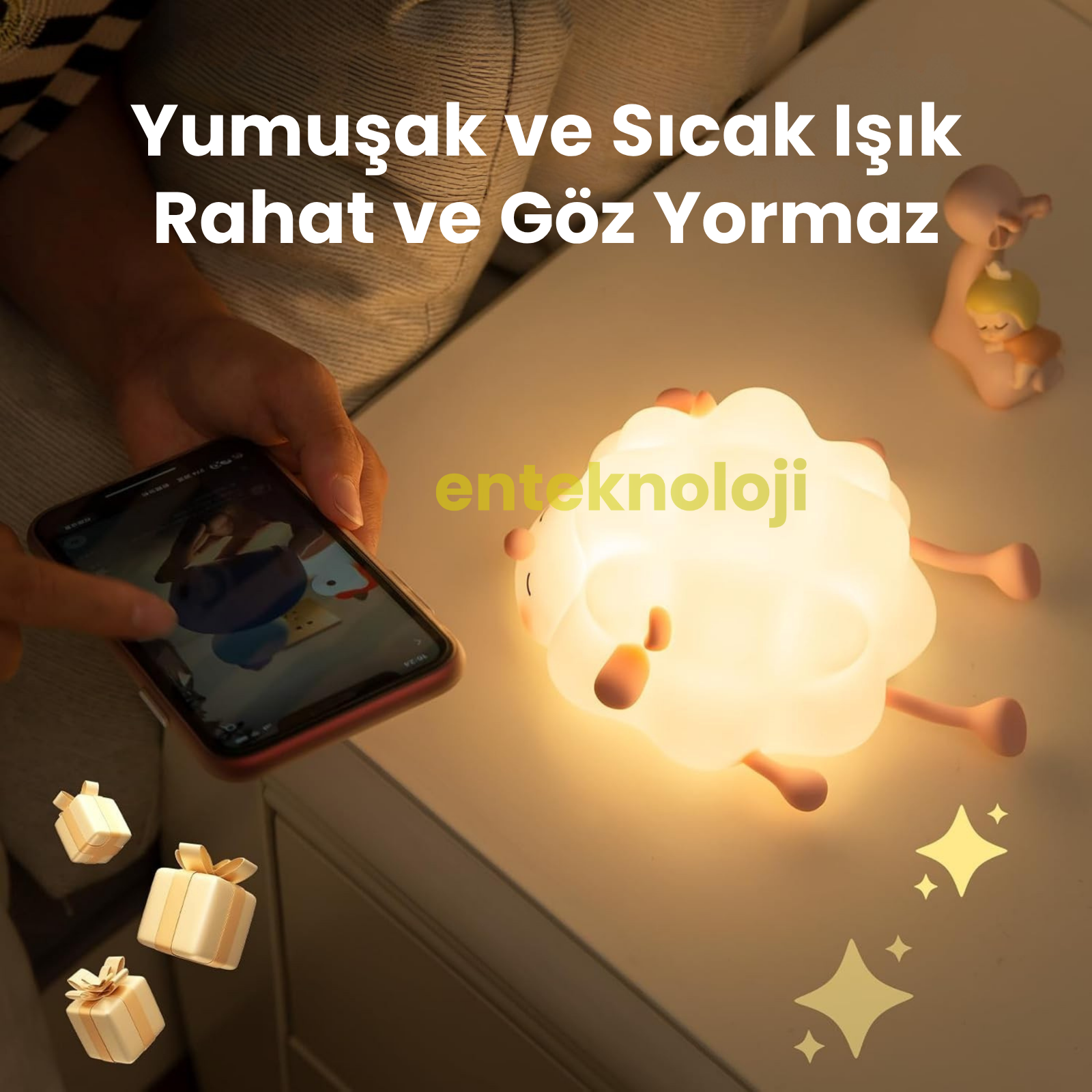 Koyun Figürlü Gece Lambası