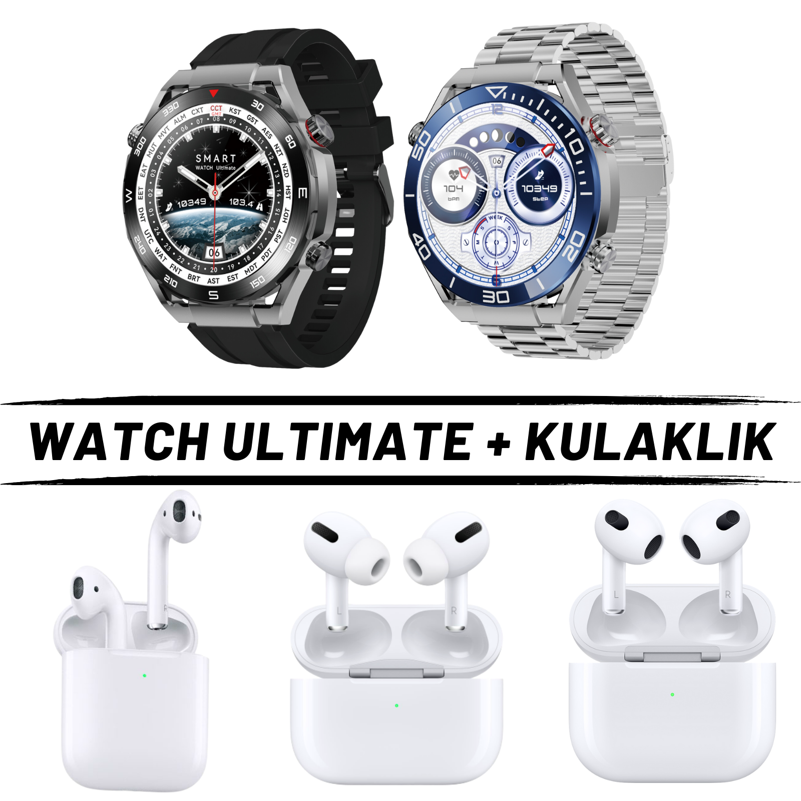 Watch G3 Ultimax Akıllı Saat + Kulaklık