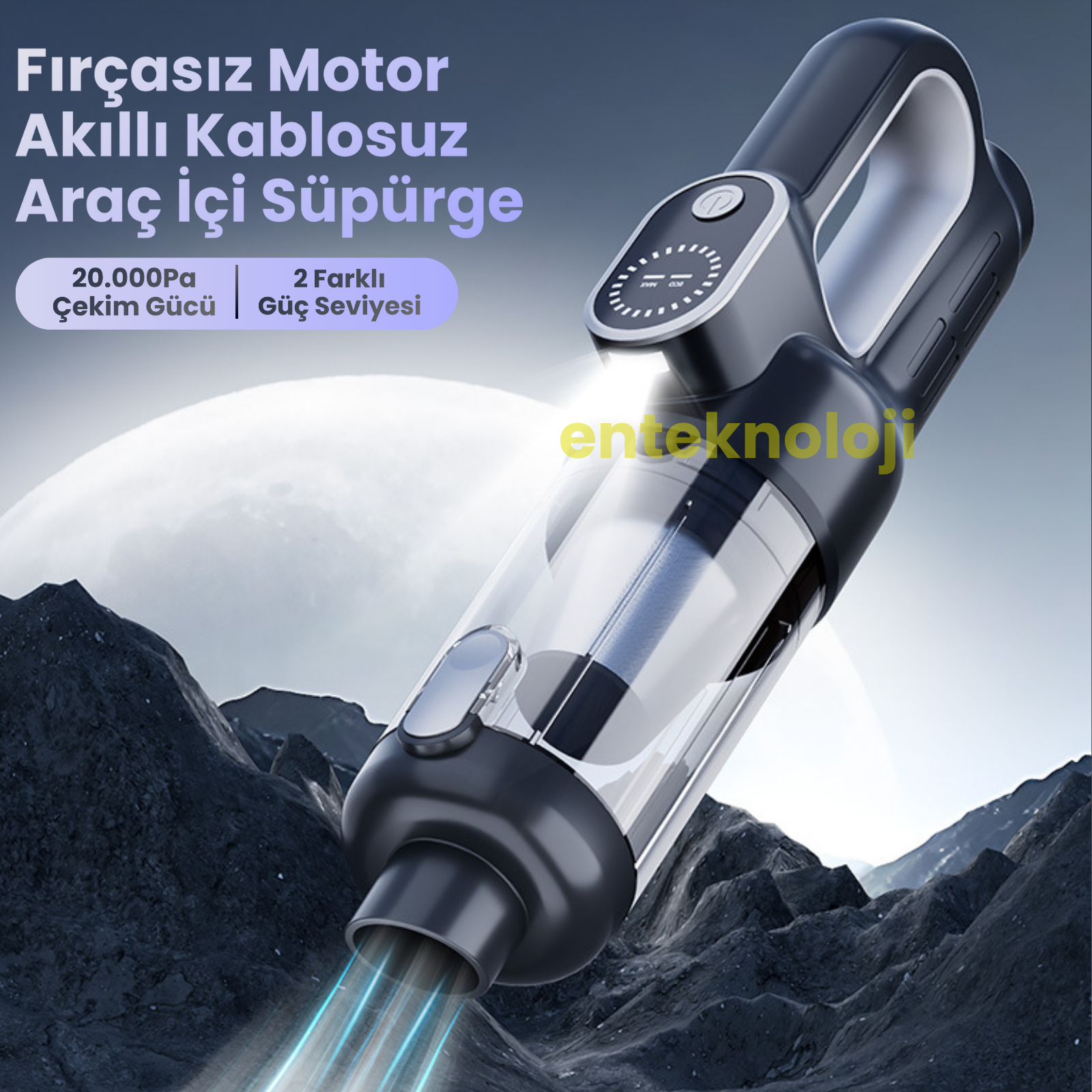 Harvox Araç İçi Süpürgesi ST-126 Plus (Gri - Siyah)