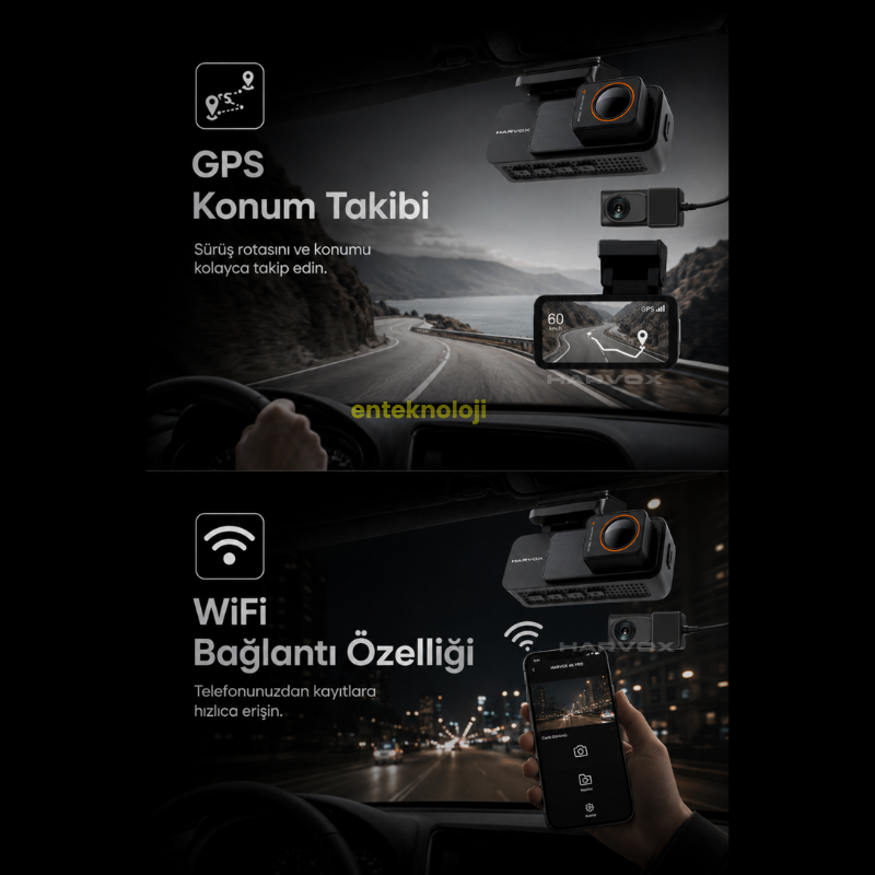 Harvox 4K Pro Araç İçi Kamera