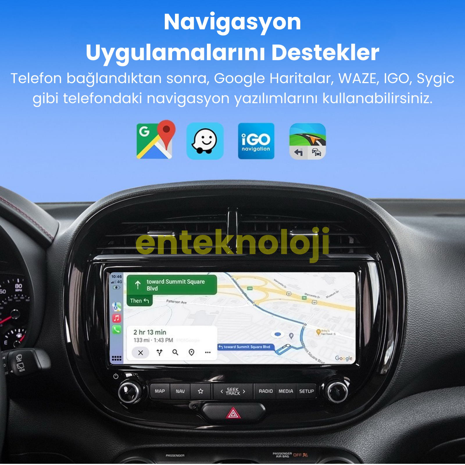 Usb 2in1 Converter Kablosuz CarPlay Apple ve Android Uyumlu