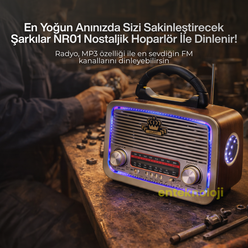 Nostaljik Bluetooth Hoparlör HX-SP-NR01