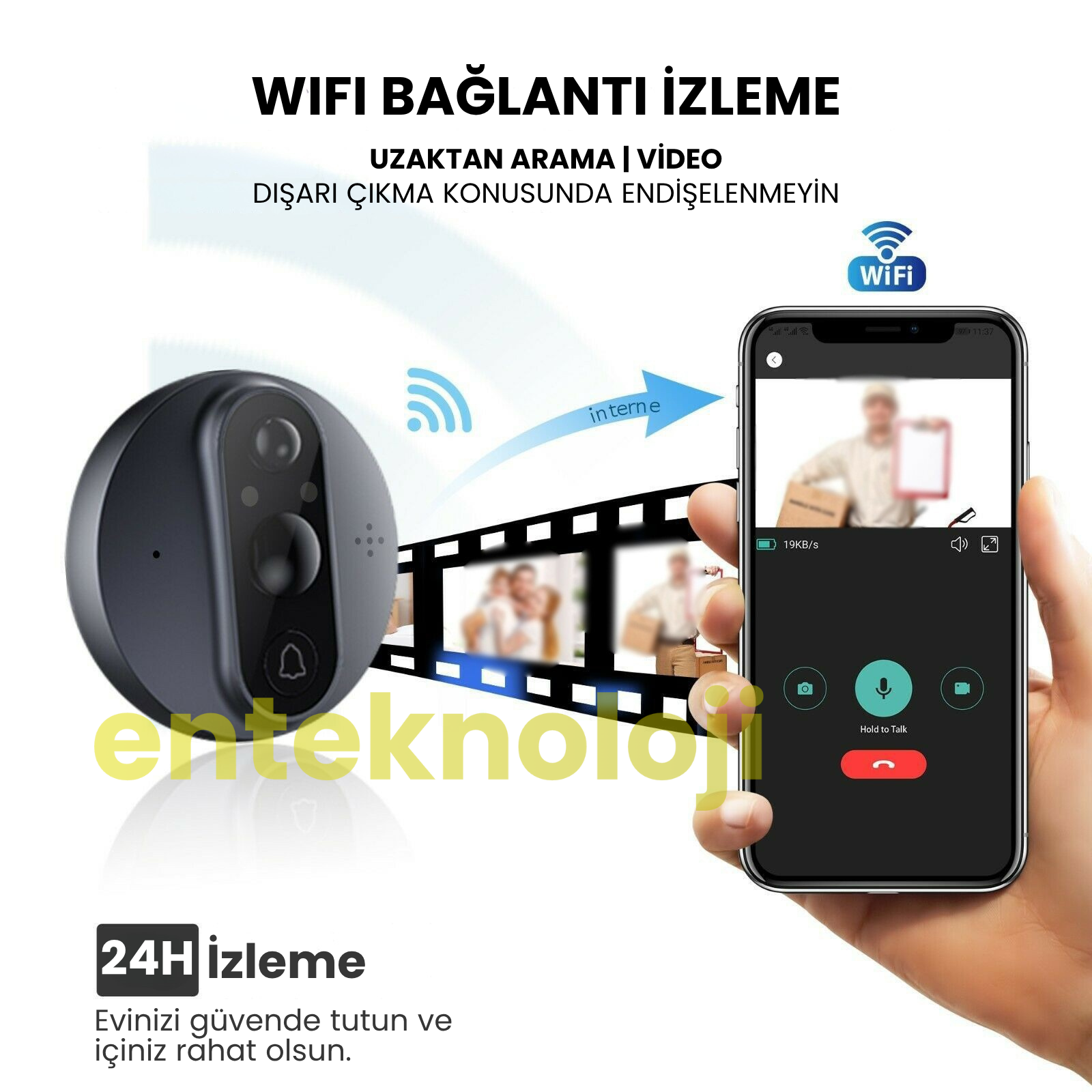 WIFI Kameralı Kapı Zili