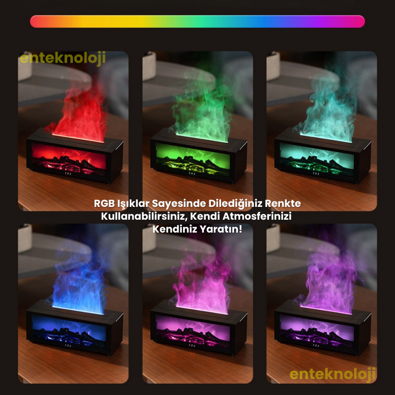 Şömine Efektli Hava Nemlendirici