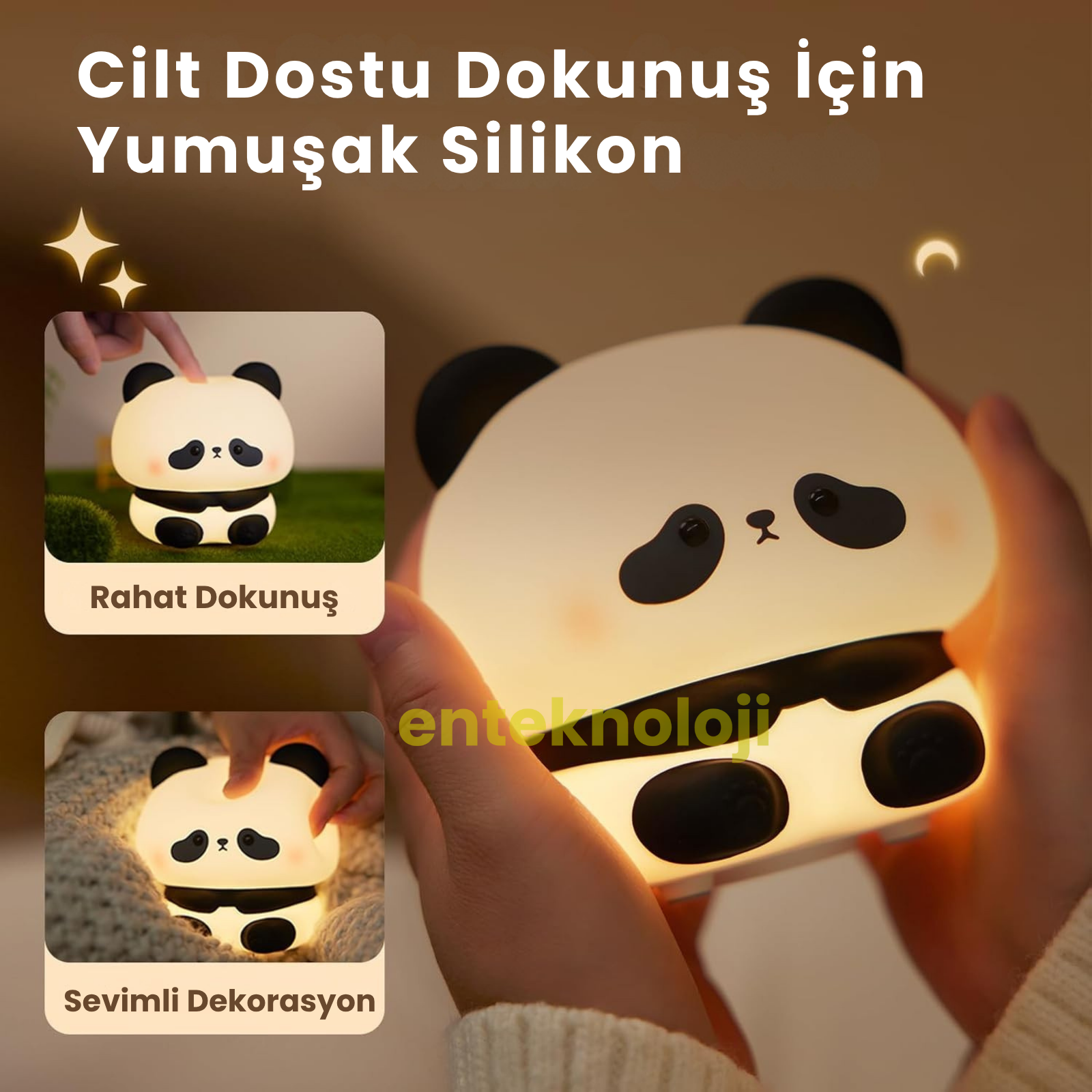 Panda Figürlü Gece Lambası