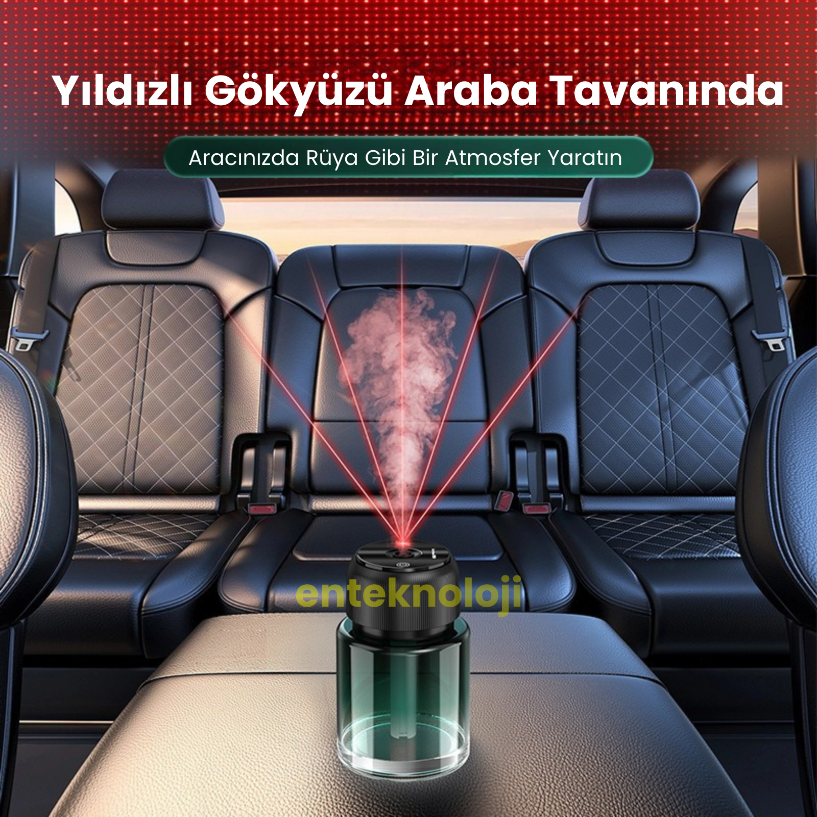 Işık Efektli Araç Kokusu
