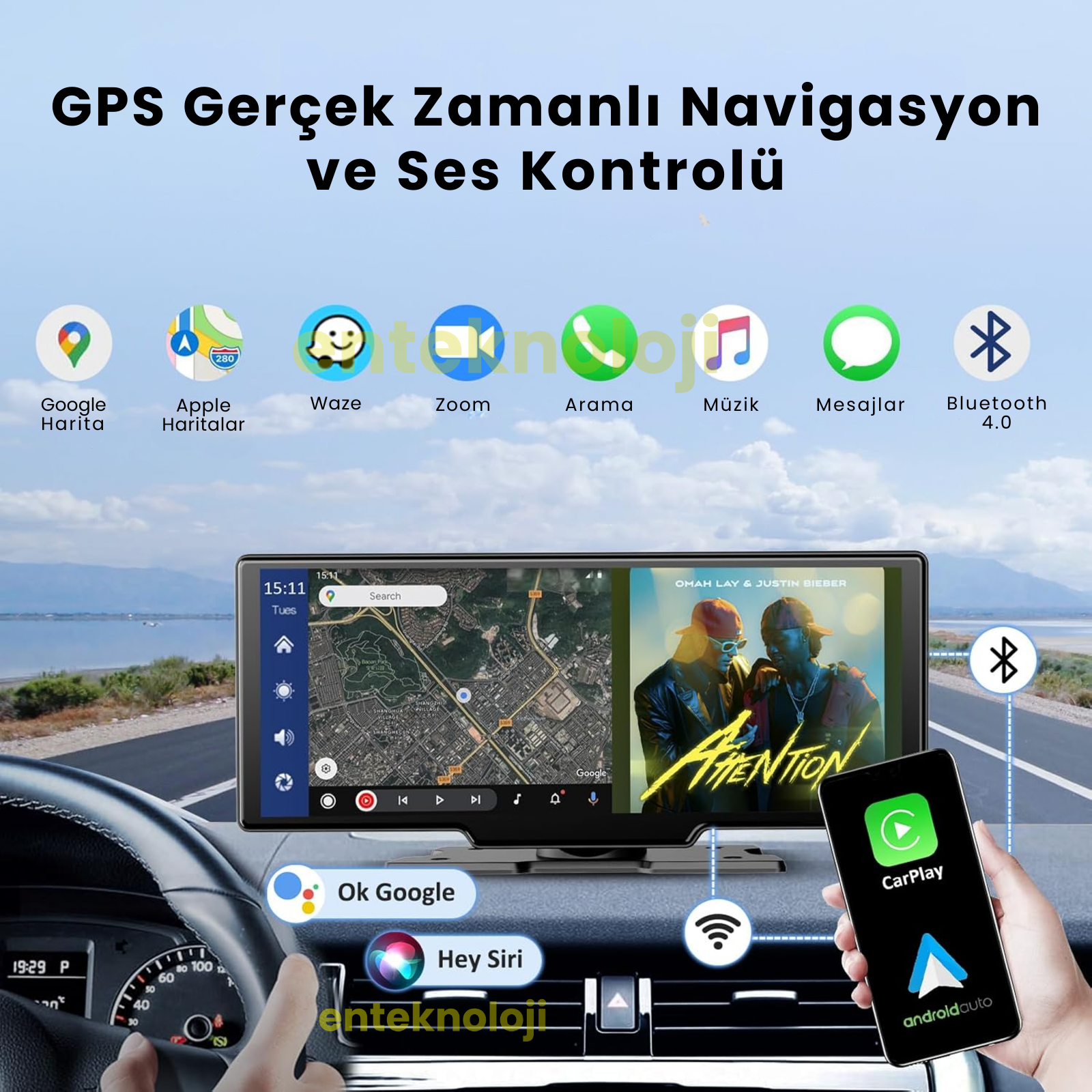 X1 Ekranlı Araç İçi Carplay