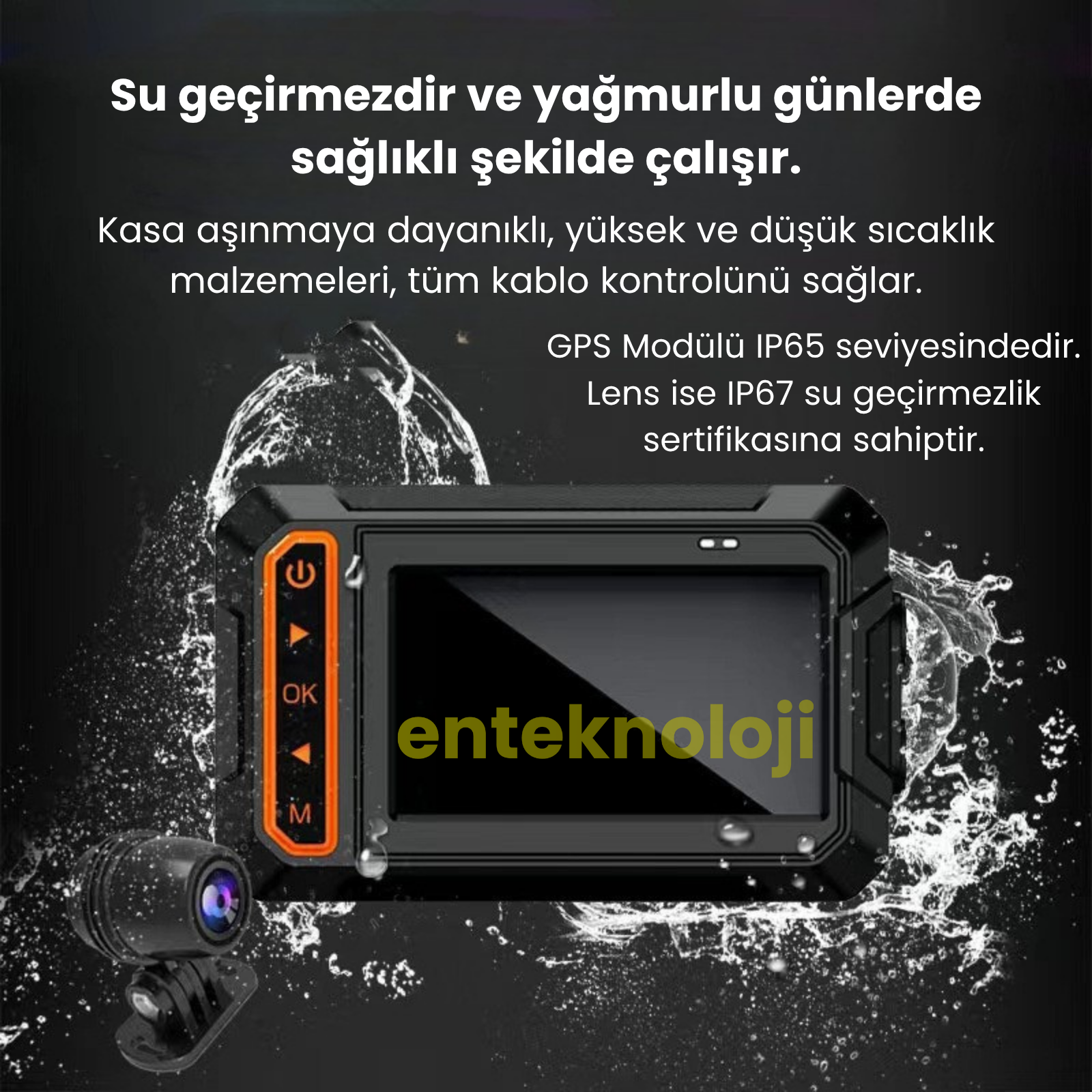 Gps & Monitörlü Motorsiklet Kamerası