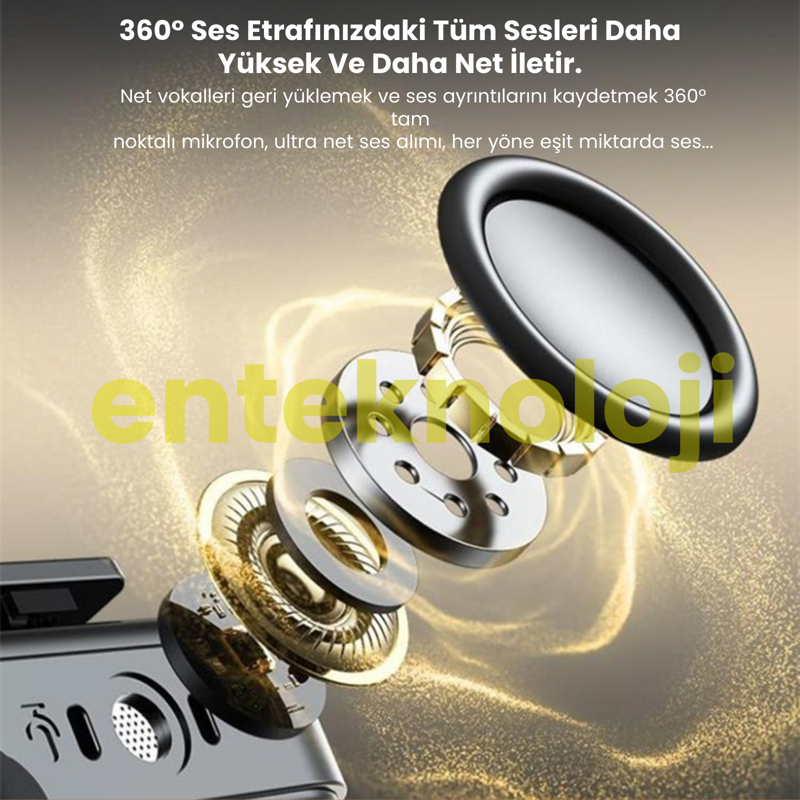 Kablosuz Tüylü Yaka Mikrofonu Wireless Şarj Kutulu F11-2