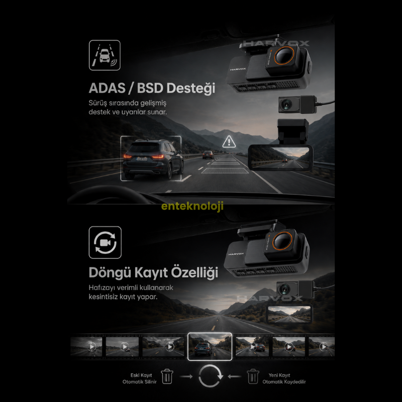 Harvox 4K Pro Araç İçi Kamera