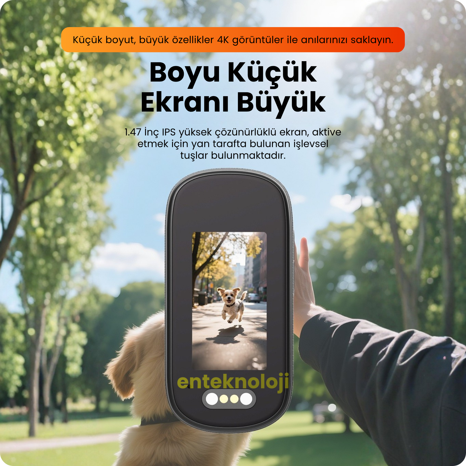Ekranlı 4K Aksiyon Kamerası