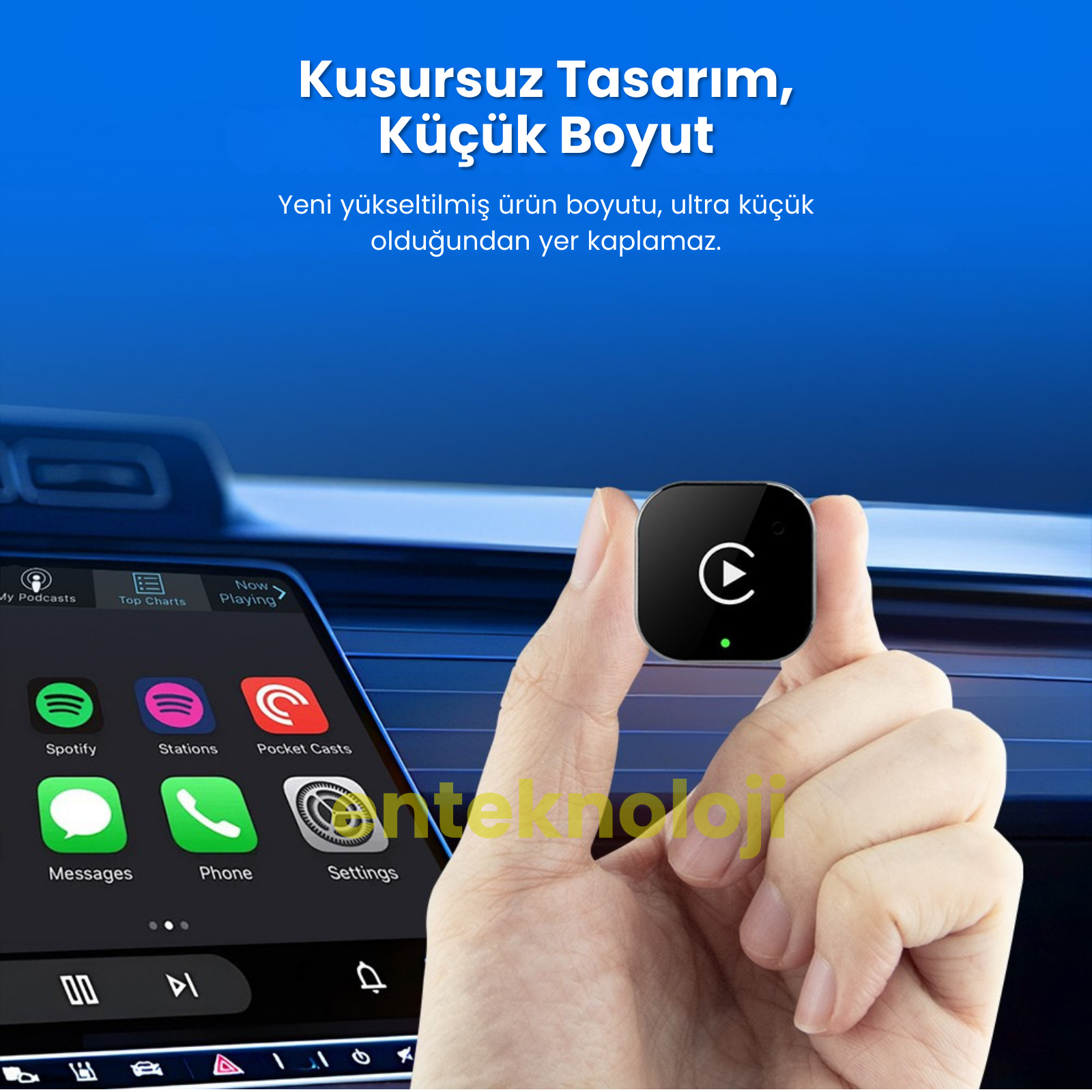 Usb 2in1 Converter Kablosuz CarPlay Apple ve Android Uyumlu