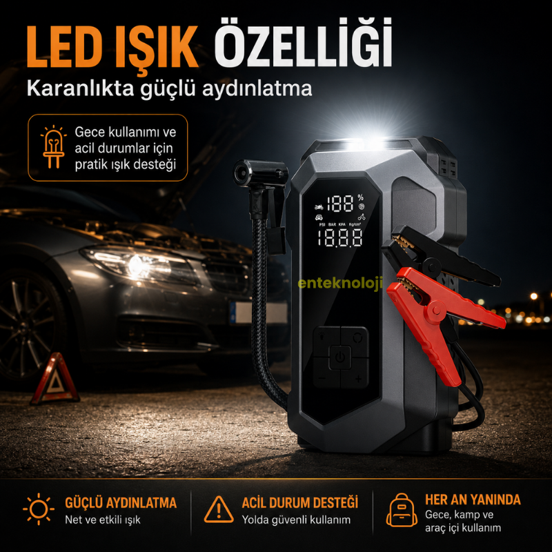 Harvox Akü Takviyeli Hava Kompresörü AT-003