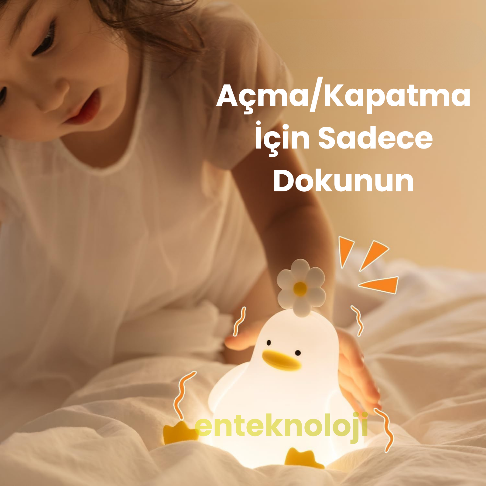 Ördek Figürlü Gece Lambası