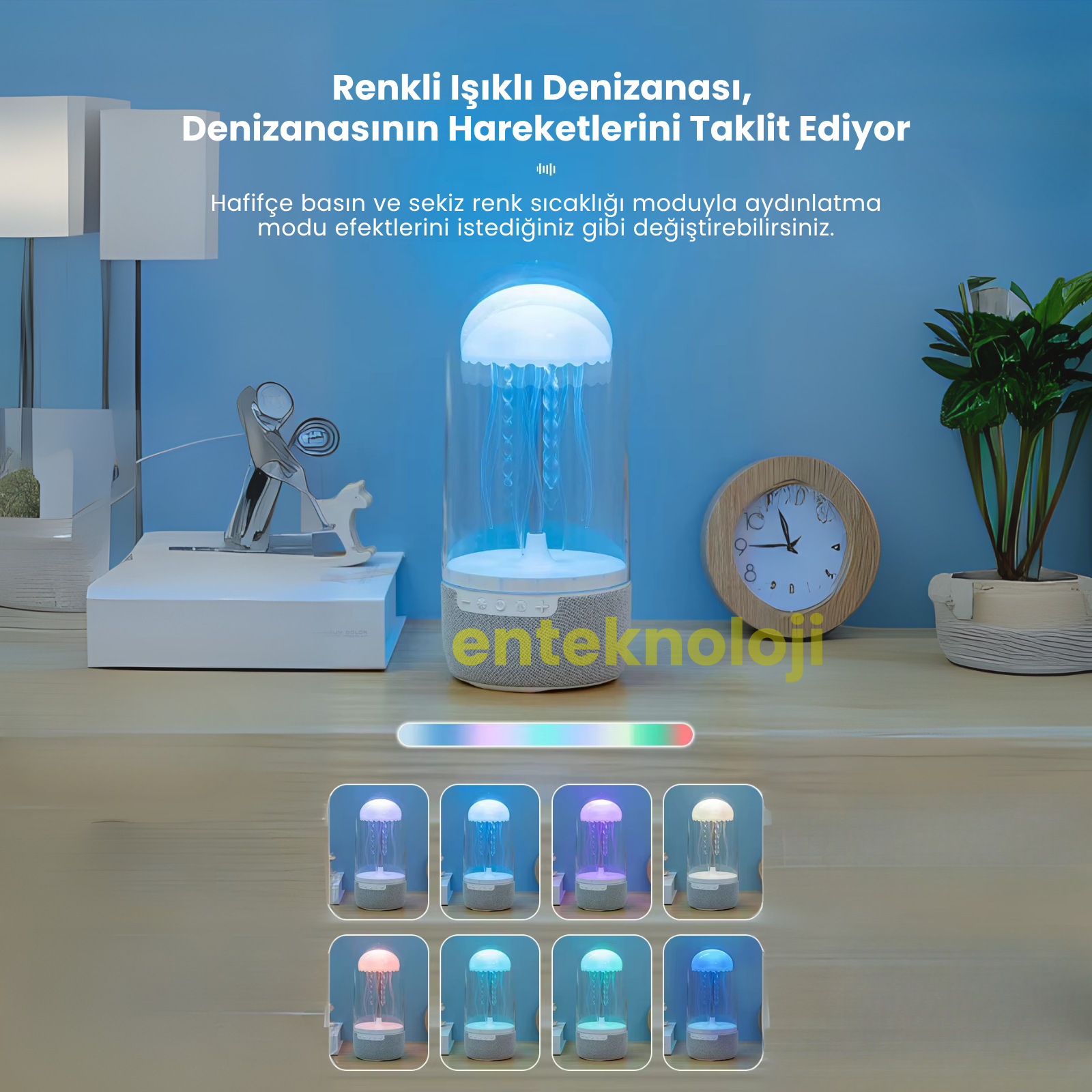 Denizanası Figürlü RGB Hoparlör