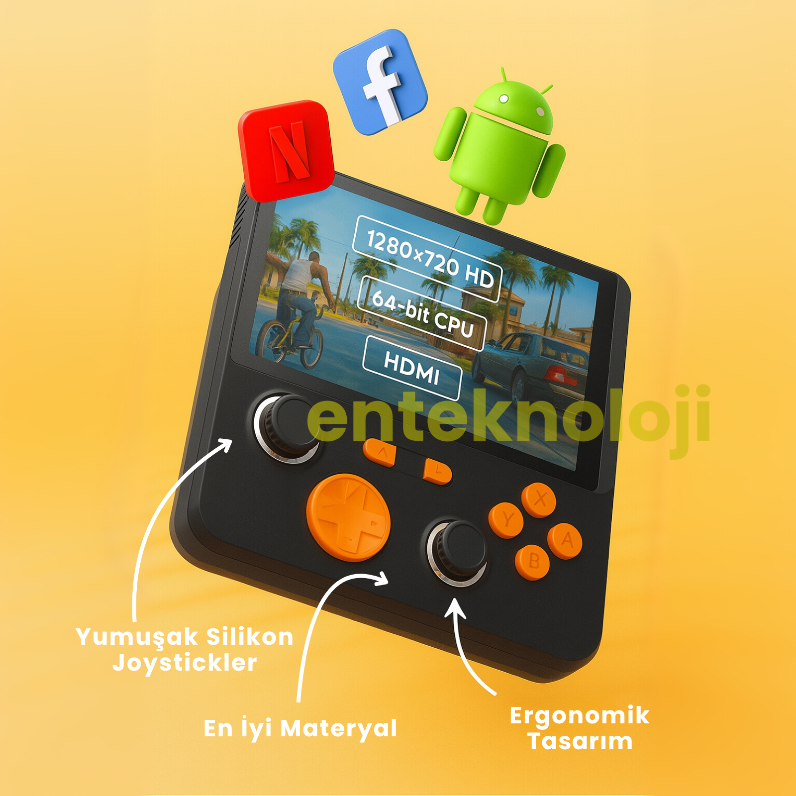 E5 Plus Android Oyun Konsolu
