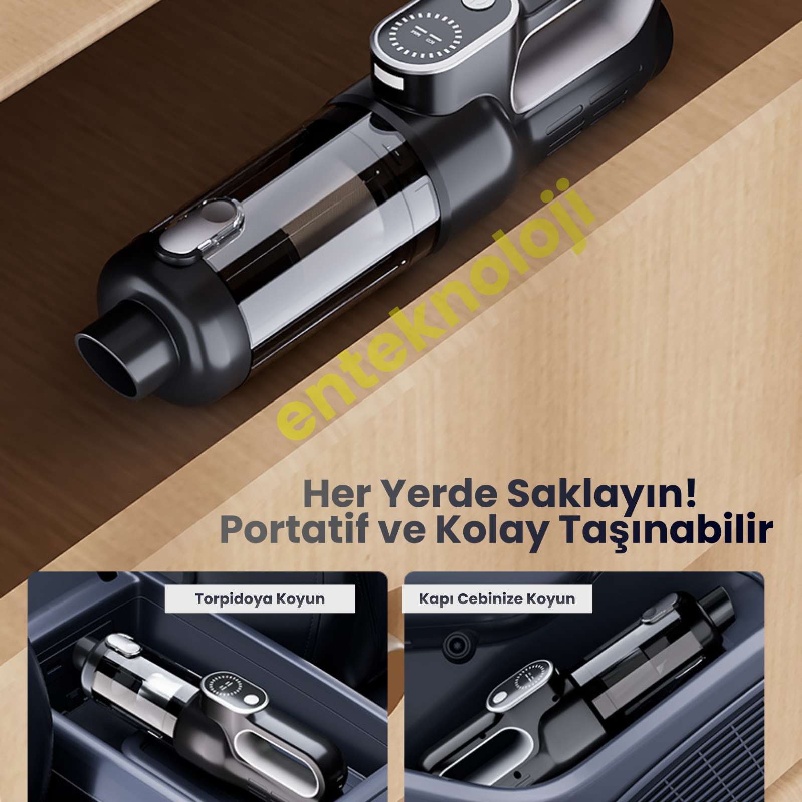Harvox Araç İçi Süpürgesi ST-126 Plus (Gri - Siyah)