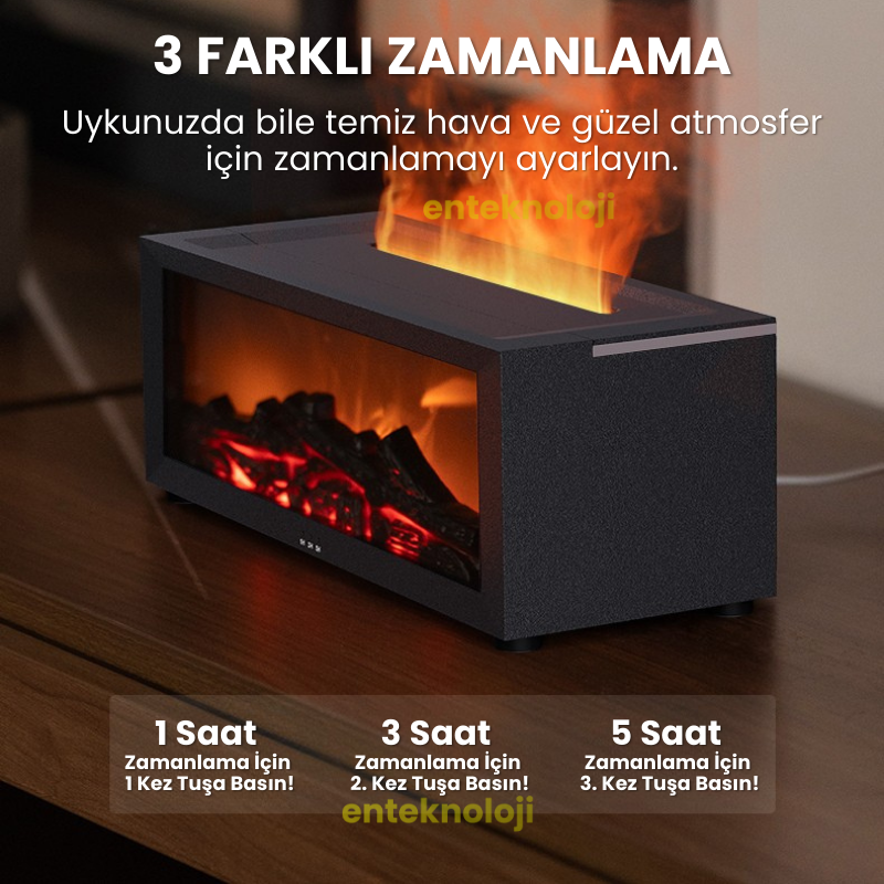 Şömine Efektli Hava Nemlendirici