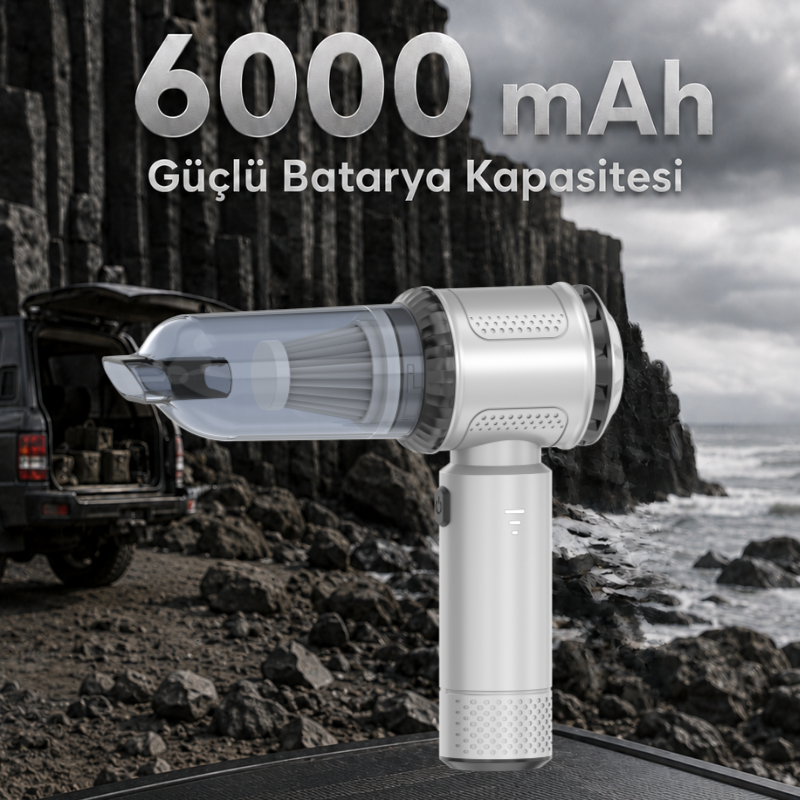 Harvox Araç İçi Süpürgesi HXVC-008 (Gümüş - Gri)