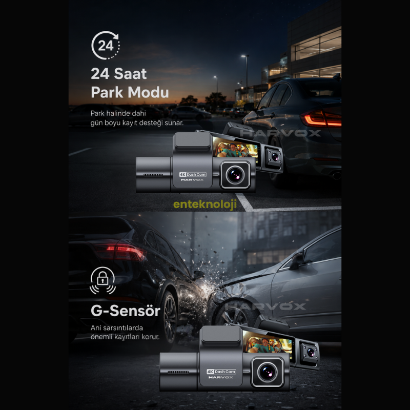 Harvox 4K Max Araç İçi Kamera