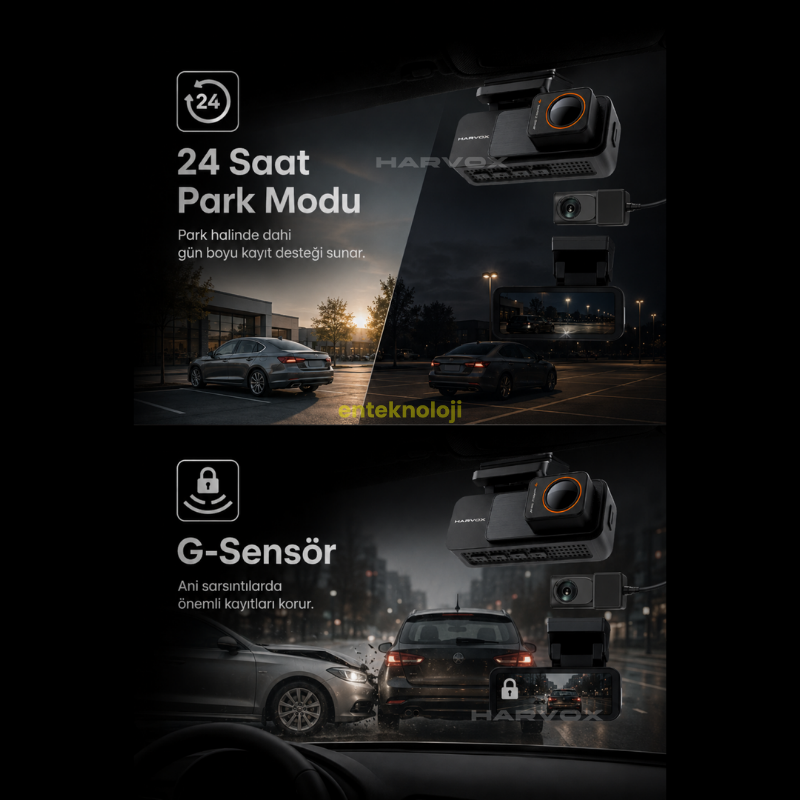 Harvox 4K Pro Araç İçi Kamera