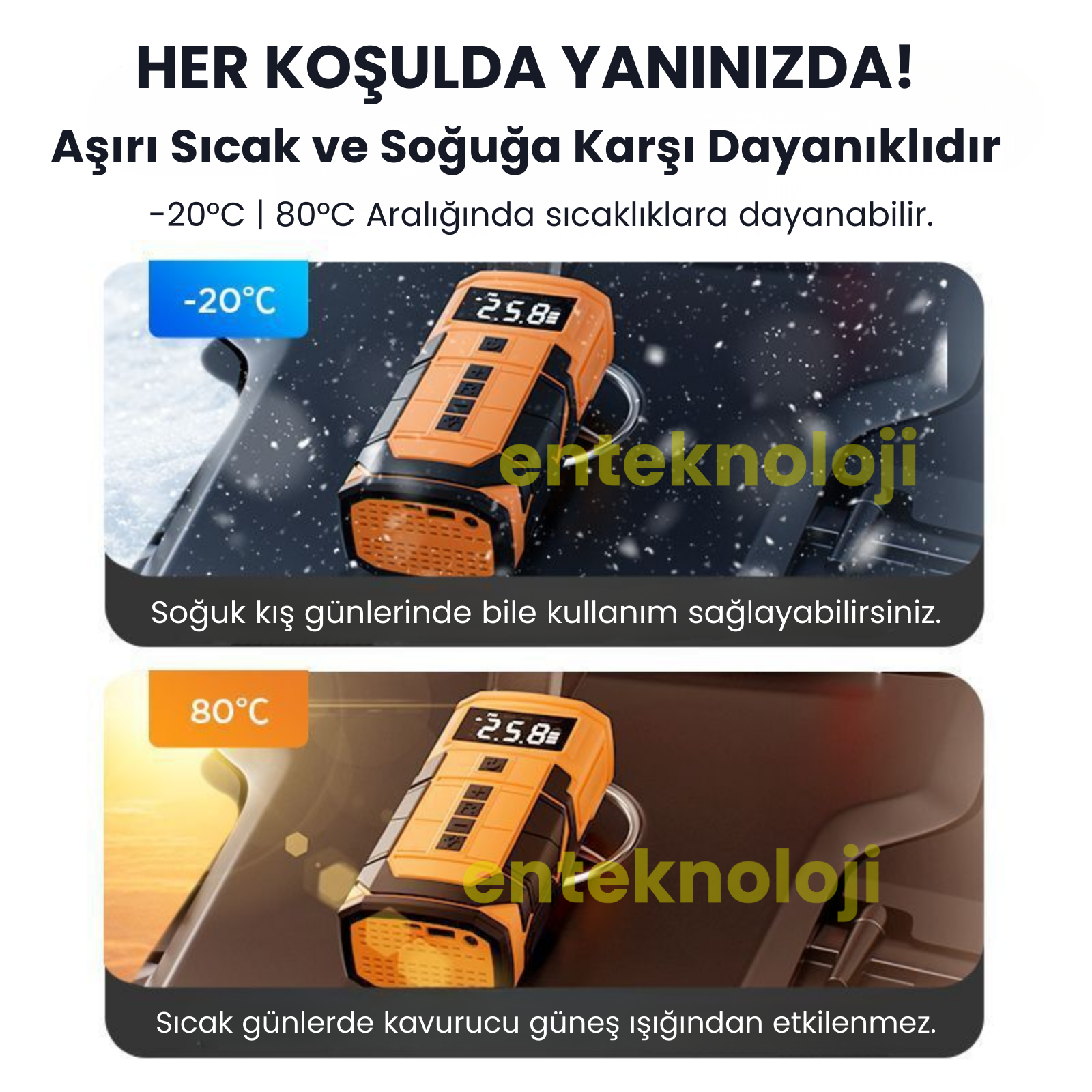 Harvox Akü Takviyeli Hava Kompresörü HXAC-003