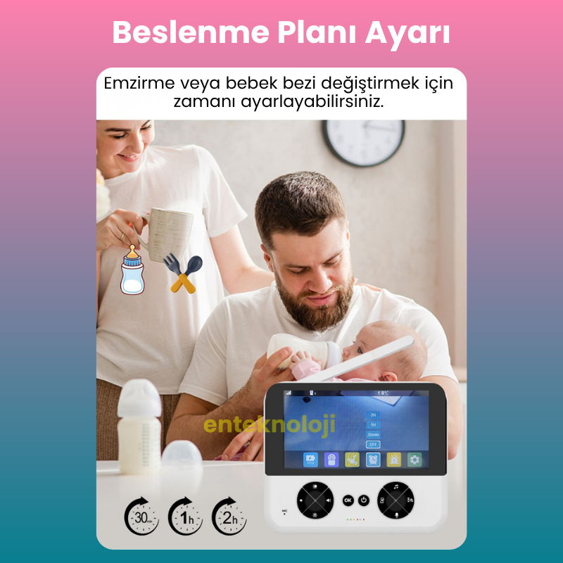 LCD Ekranlı Bebek Kamerası BC-003 Mavi