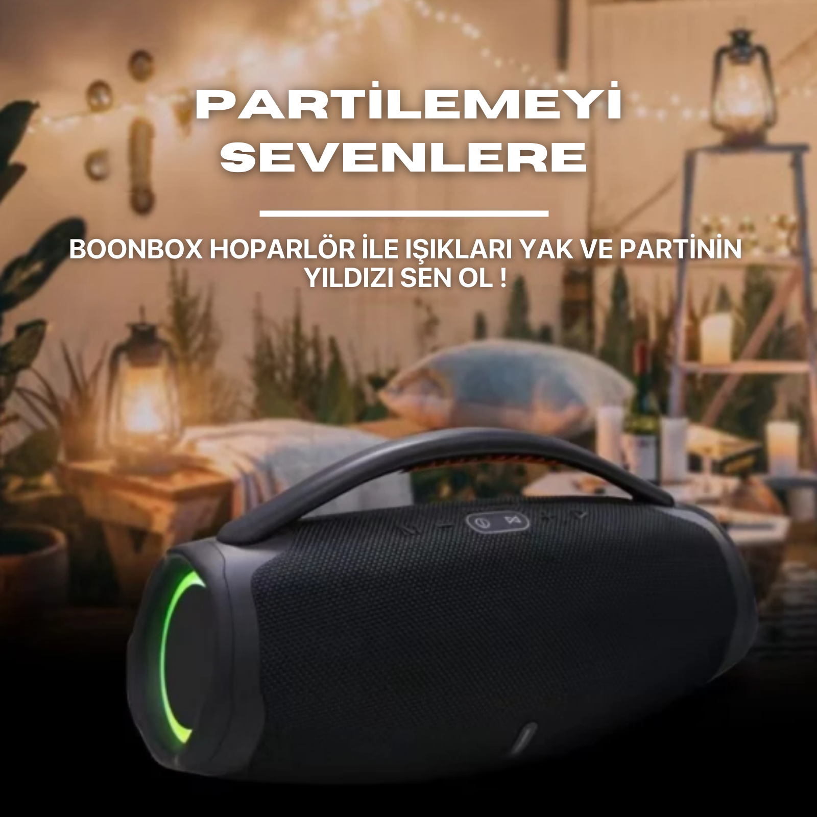 Harvox Boomsound RGB Işıklı Bluetooth Hoparlör