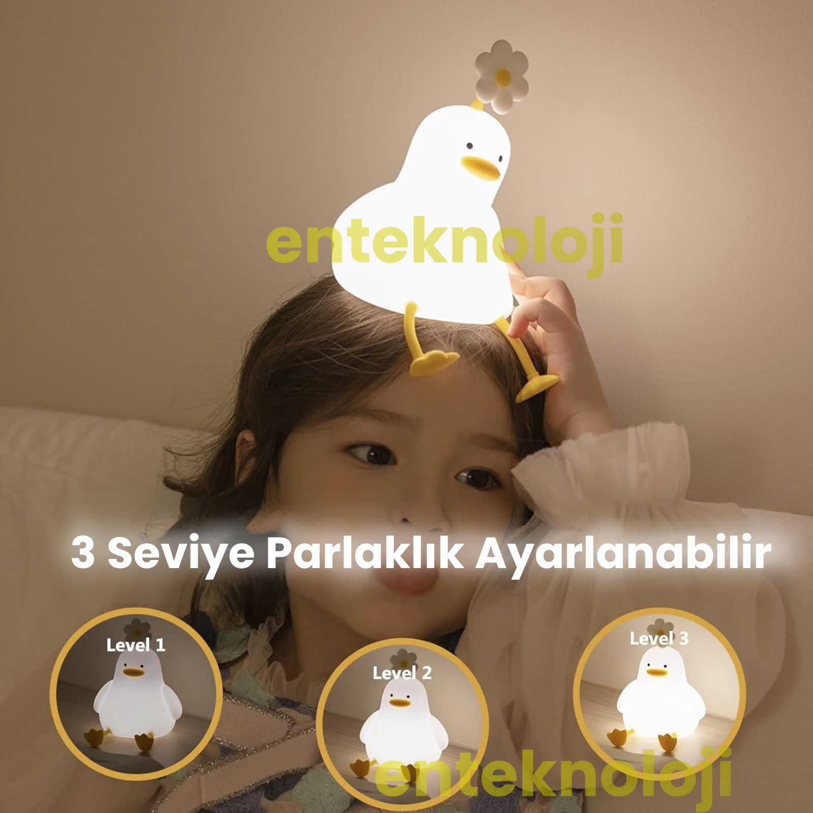 Ördek Figürlü Gece Lambası