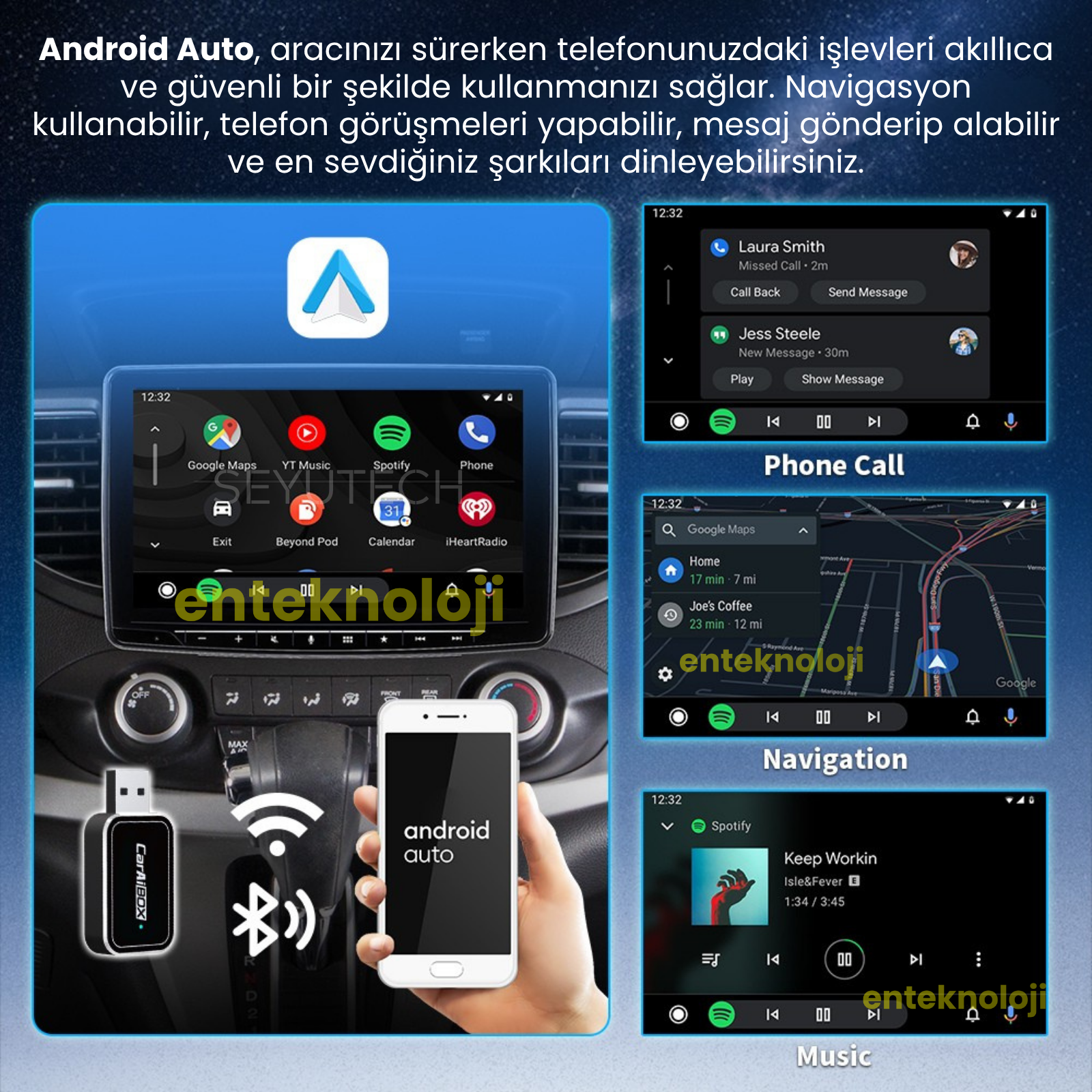 Mini CarAiBOX Carplay Dönüştürücü