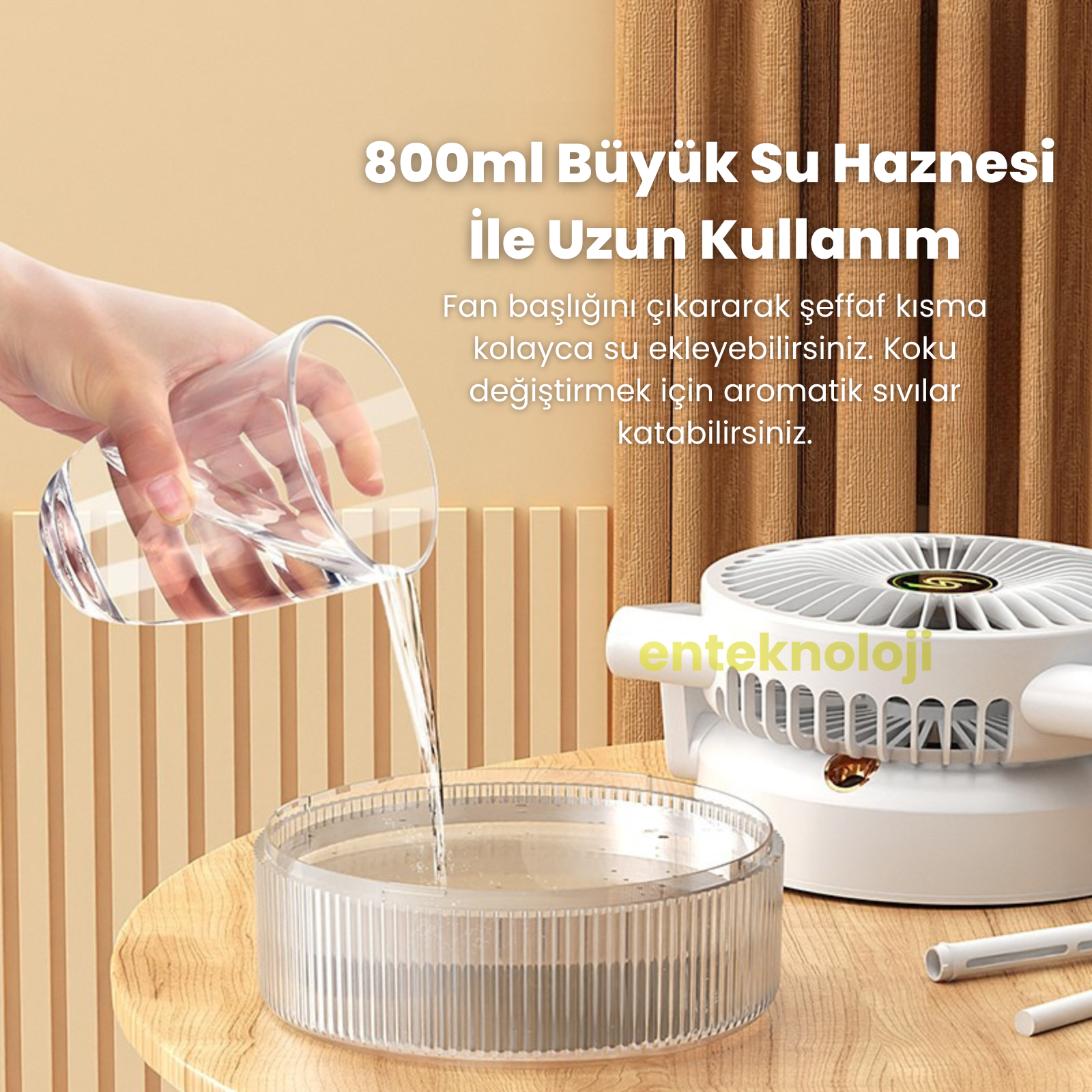 Buhar Üflemeli Mega Fan (Ortam Işıklı)
