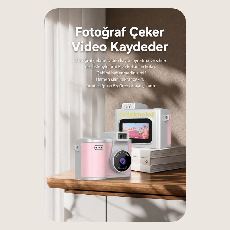 Harvox Retro Mini Dijital Fotoğraf Makinesi
