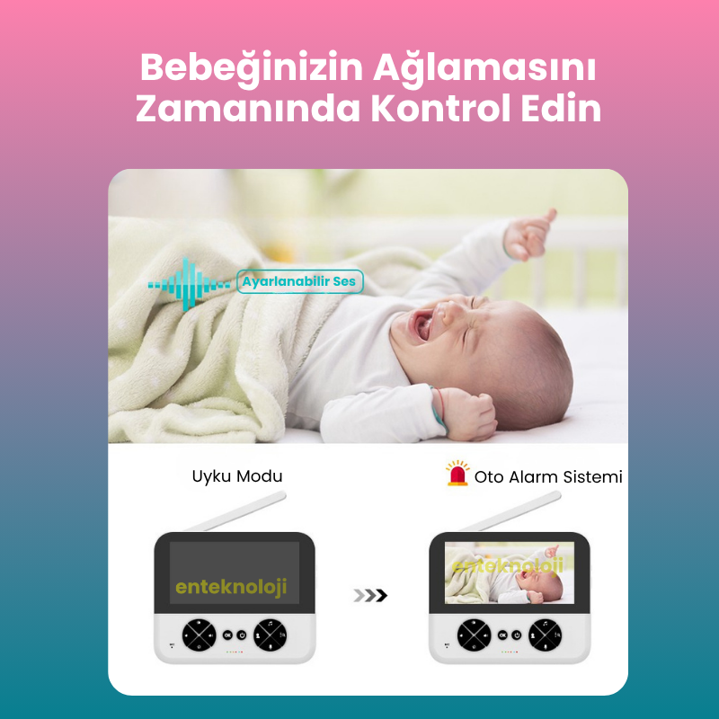LCD Ekranlı Bebek Kamerası BC-003 Mavi