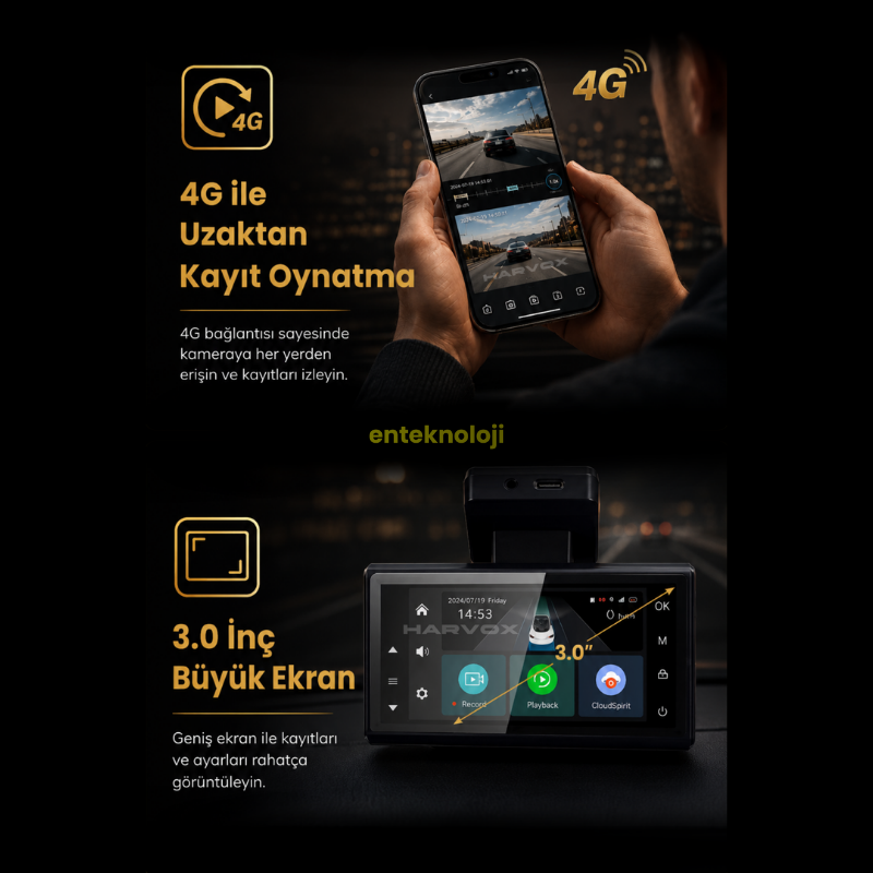 Harvox 2K Pro Araç İçi Kamera