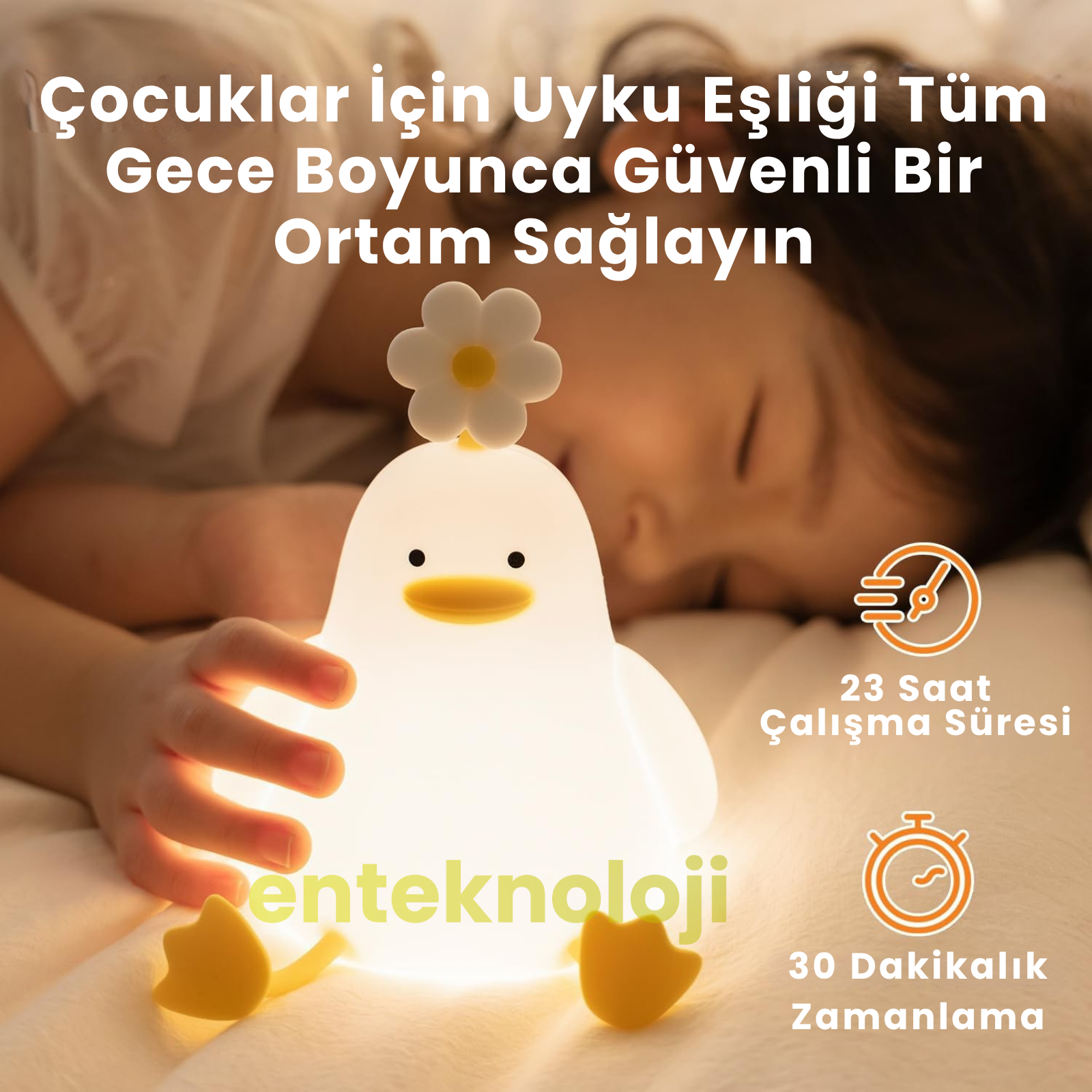 Ördek Figürlü Gece Lambası