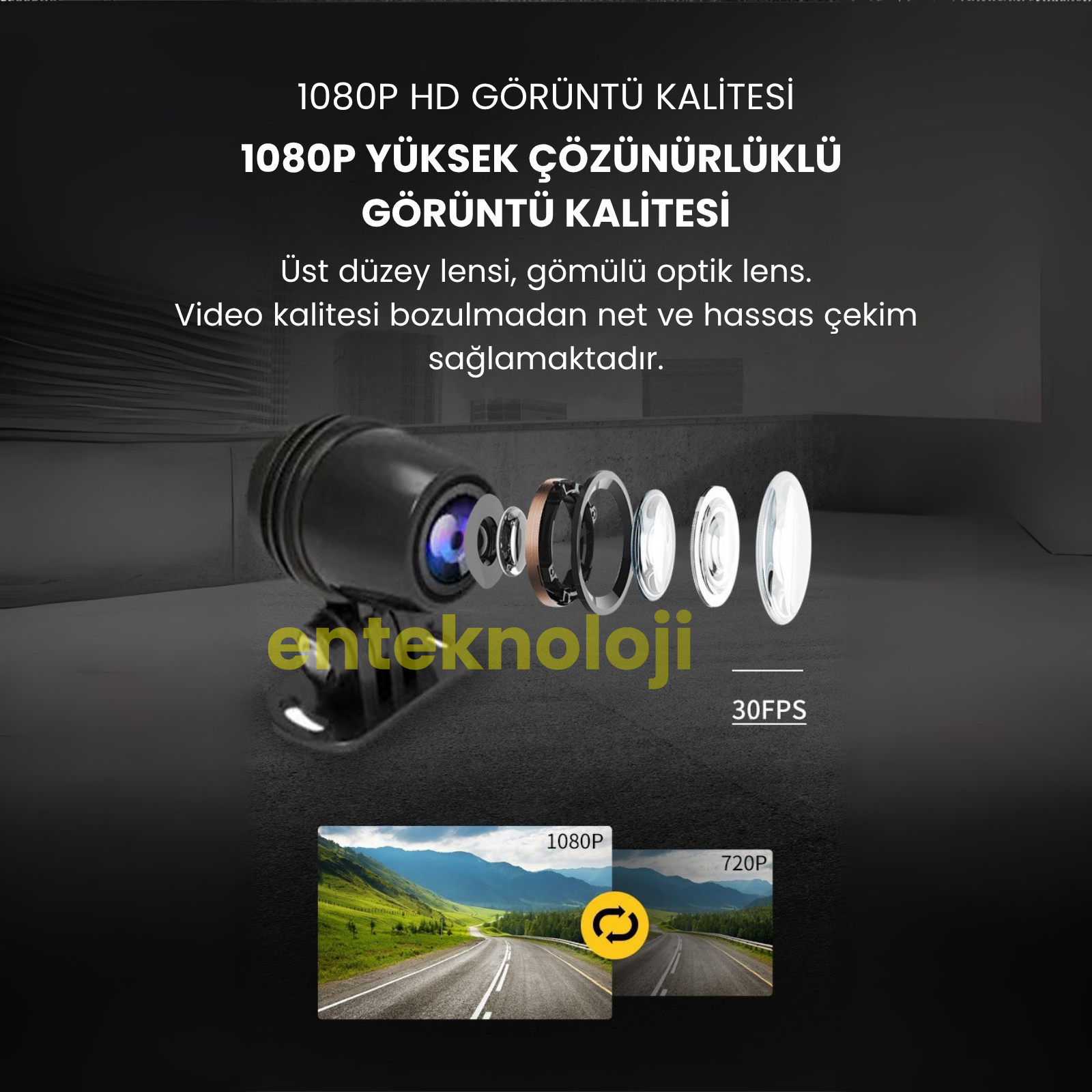 Gps & Monitörlü Motorsiklet Kamerası