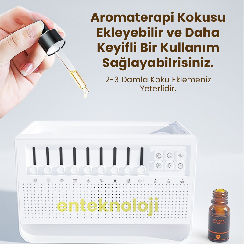 Bluetooth Hoparlörlü Doğa Sesli Hava Nemlendirici